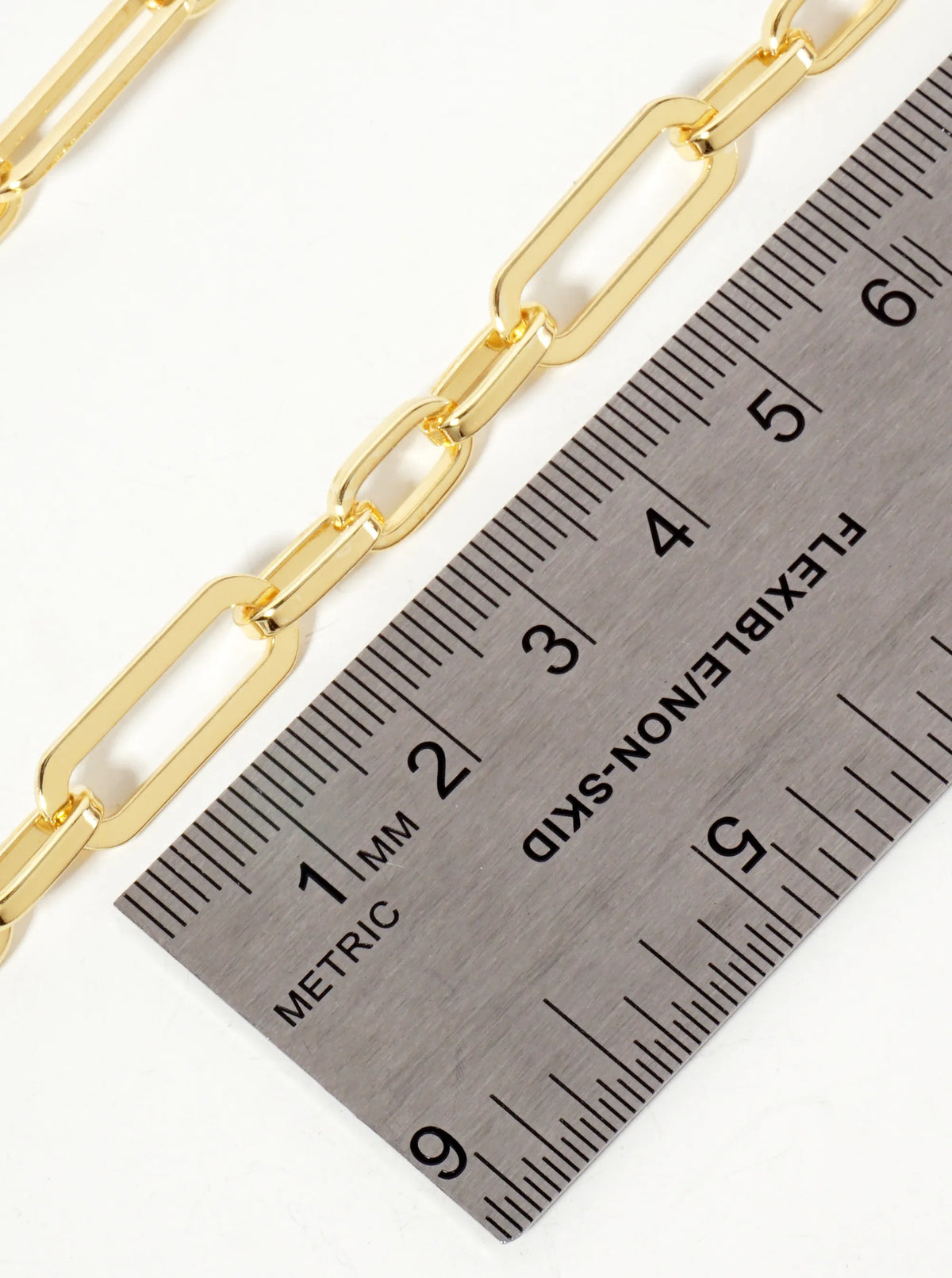 18K-Gold-Dipped 19-10mm Paperclip Chain Necklace