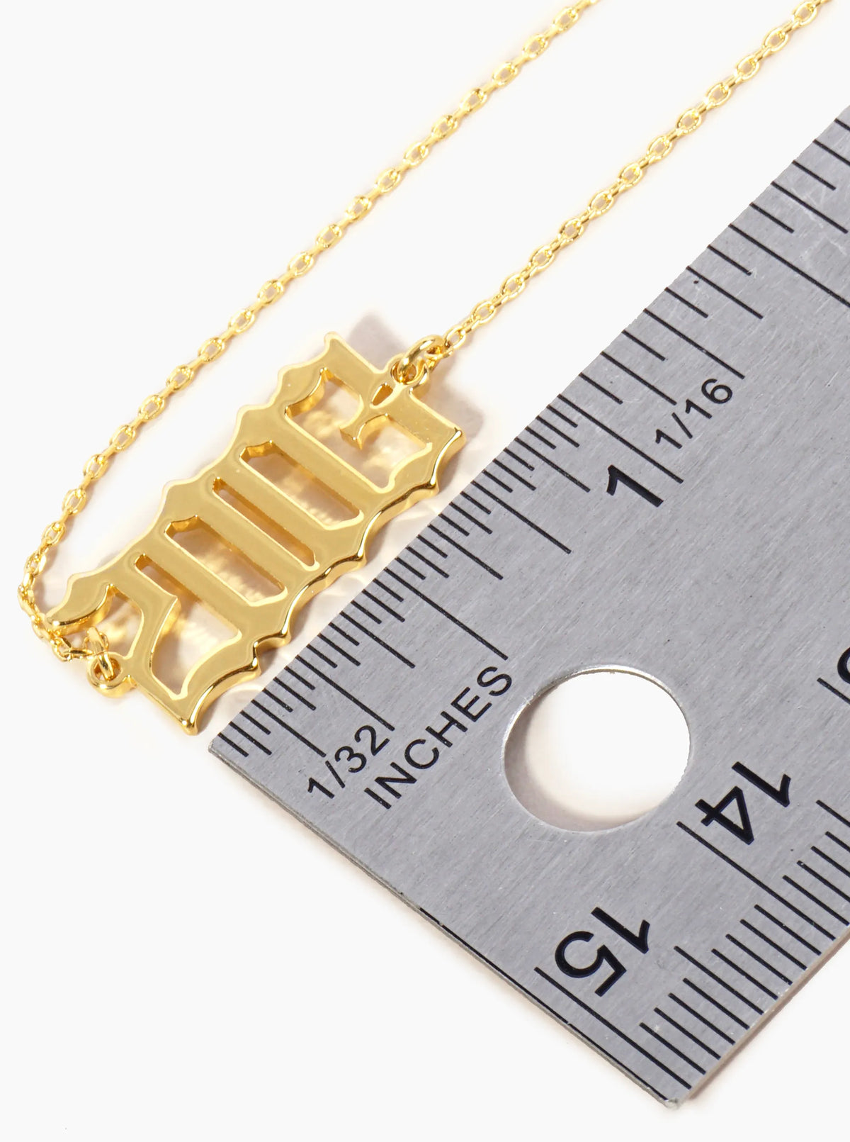 18K Gold Dipped 2003 Birth Year Brass Chain Anklet
