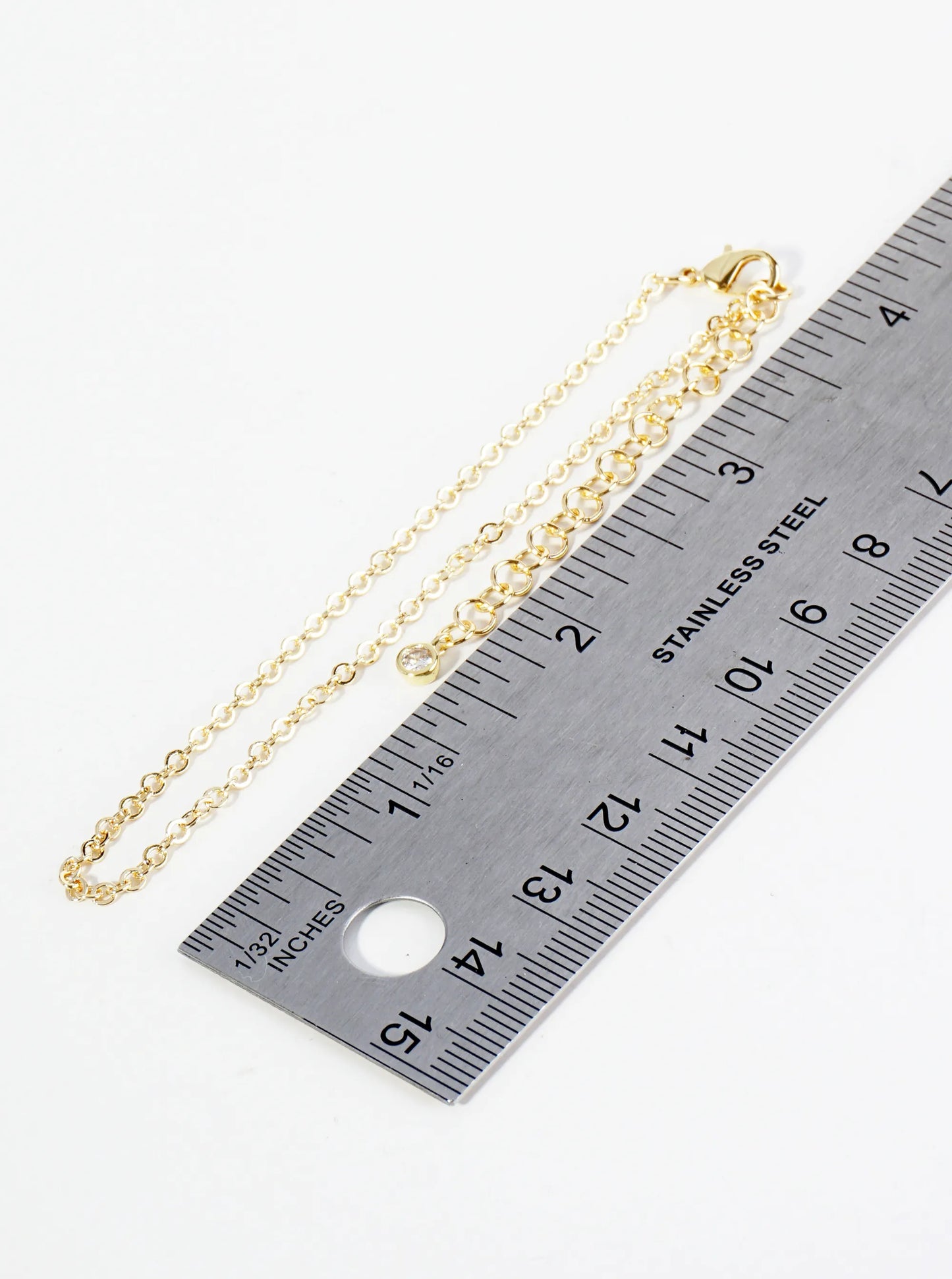 18K Gold Dipped 2mm Classic Brass Chain Anklet