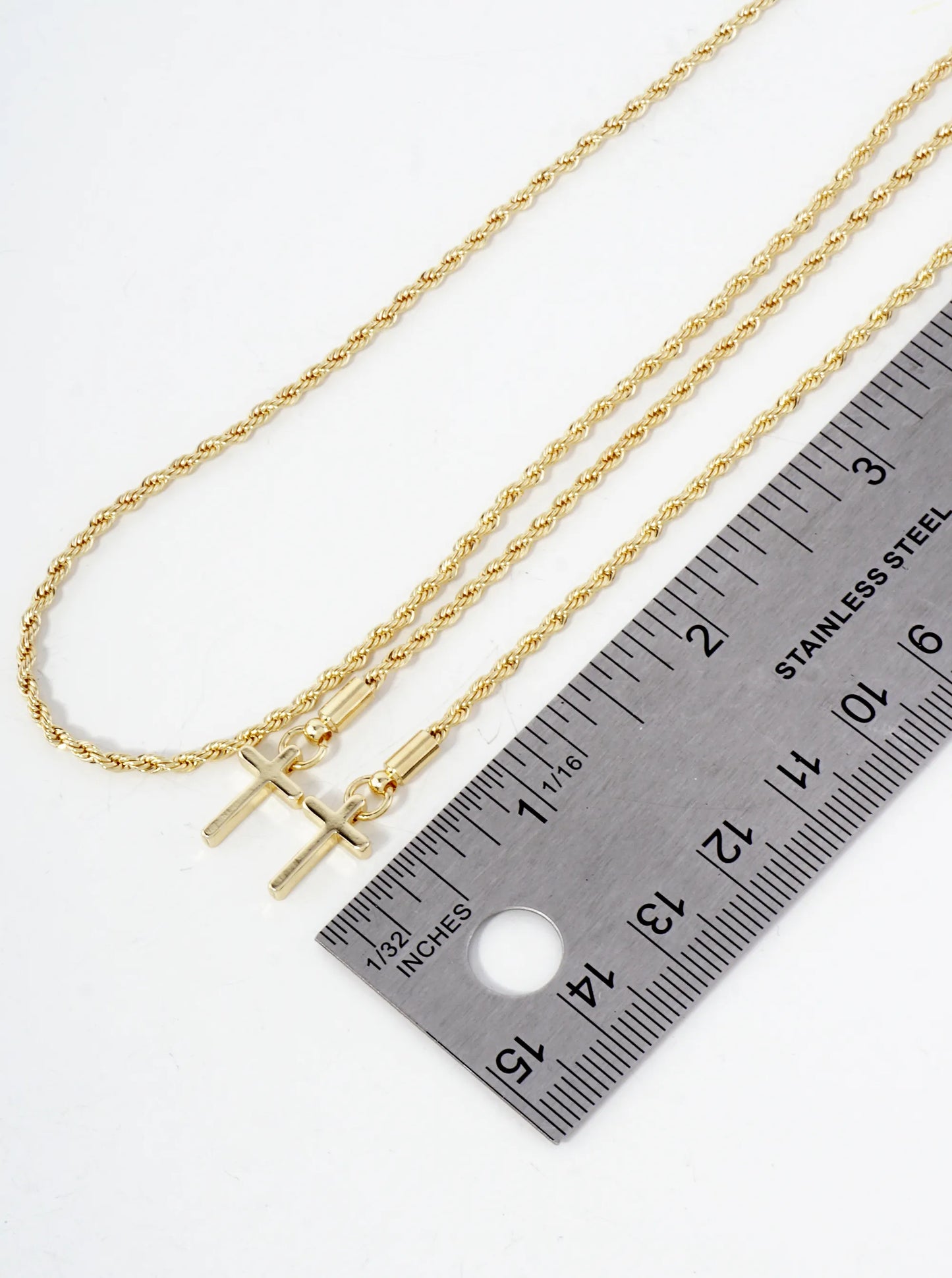 18K-Gold-Dipped 2mm Rope Face-Chain