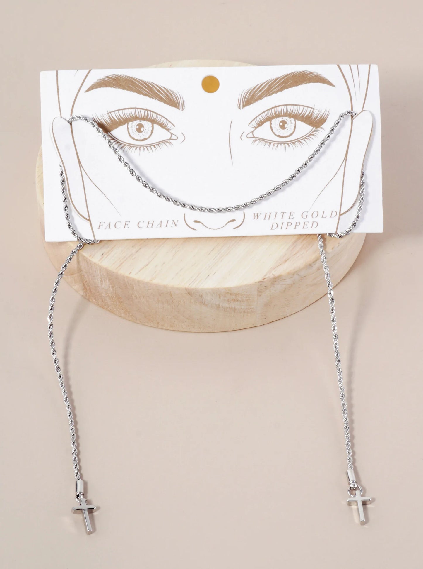 18K-Gold-Dipped 2mm Rope Face-Chain
