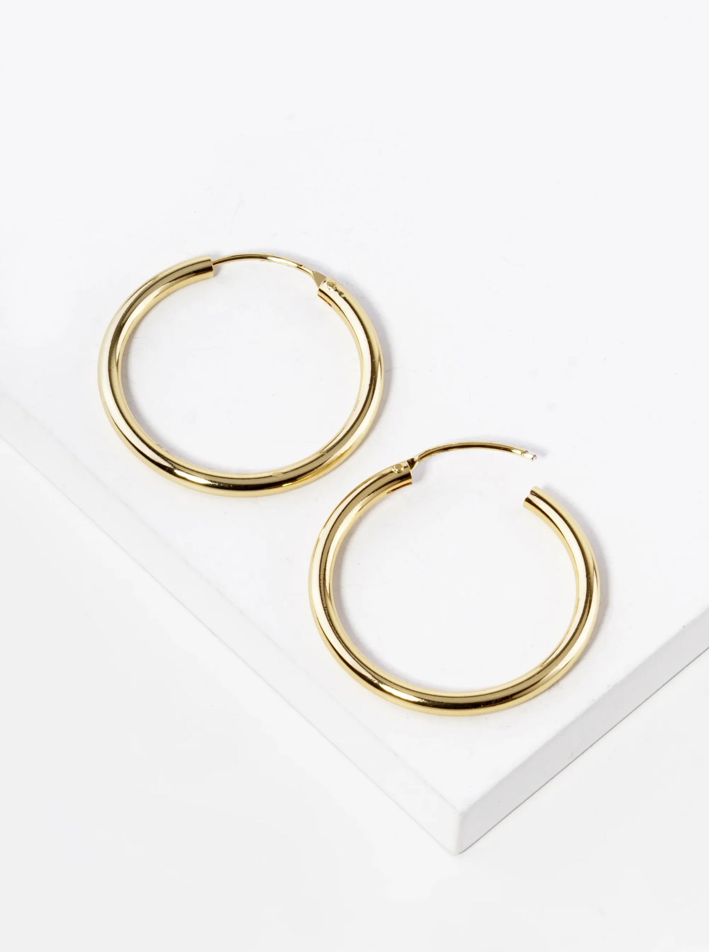 18K Gold Dipped 30mm Brass Infinite Hoop Earrings