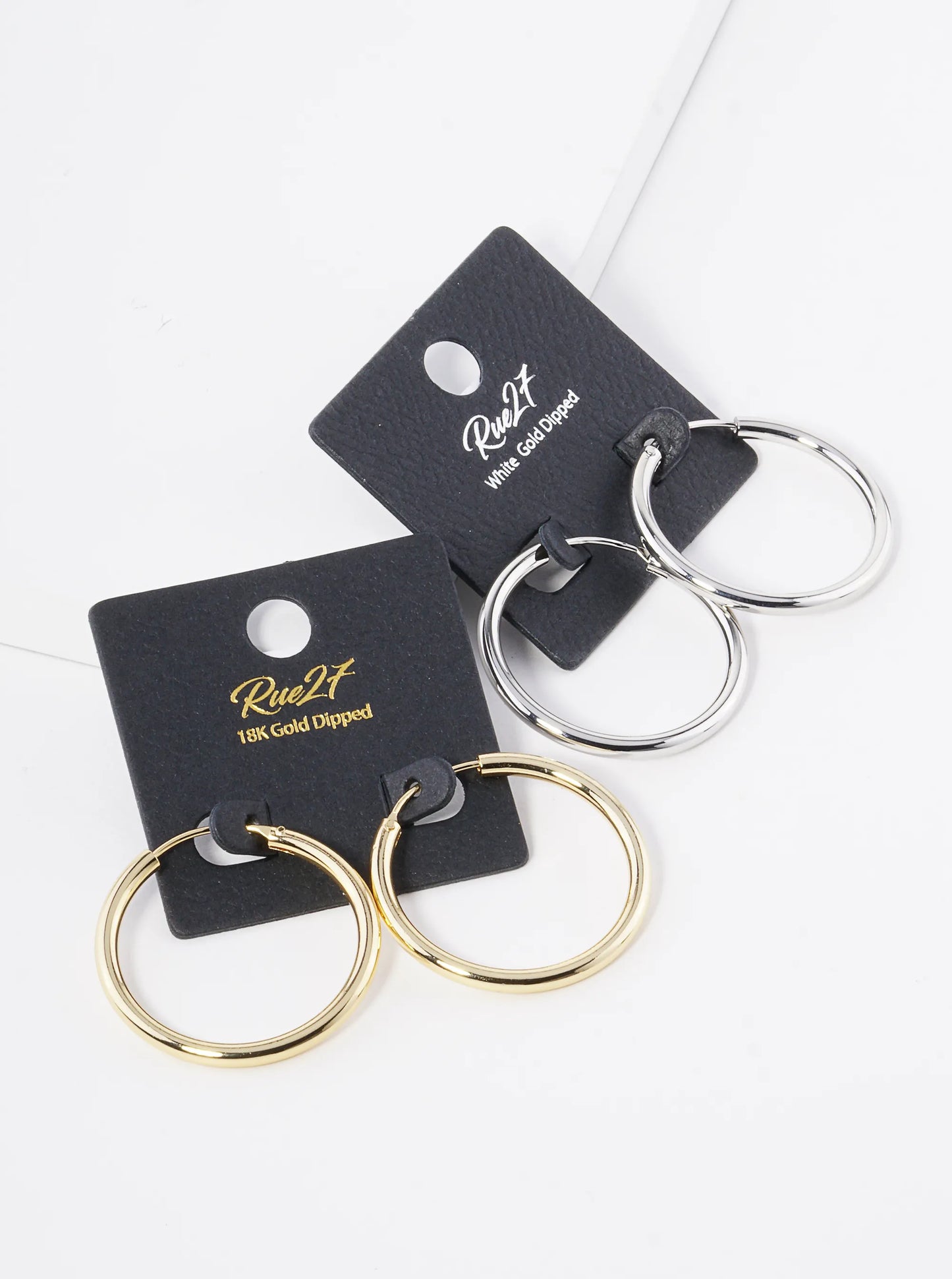 18K Gold Dipped 30mm Brass Infinite Hoop Earrings