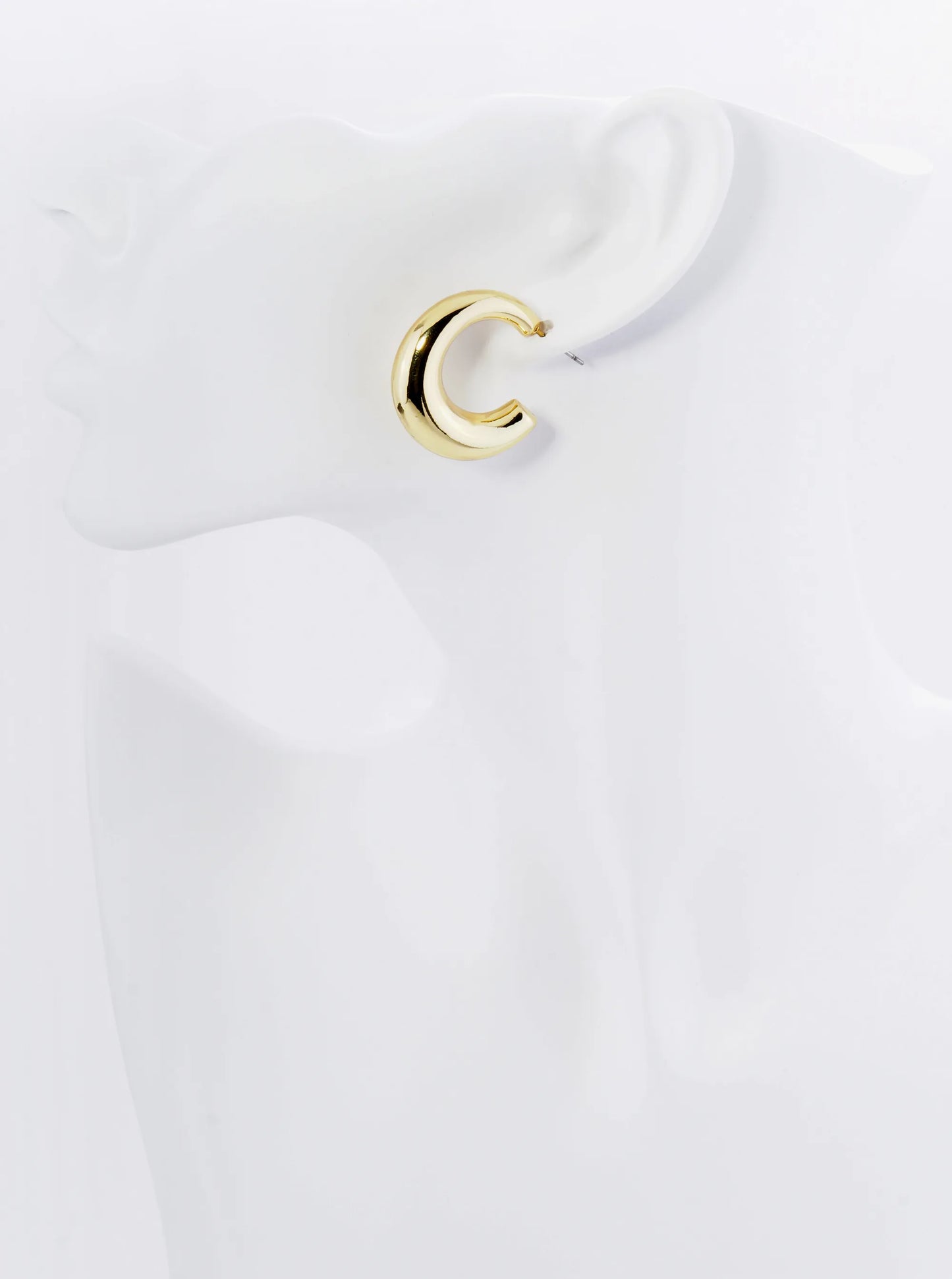 18K Gold Dipped 30mm Chunky Tapered Hoop Earrings