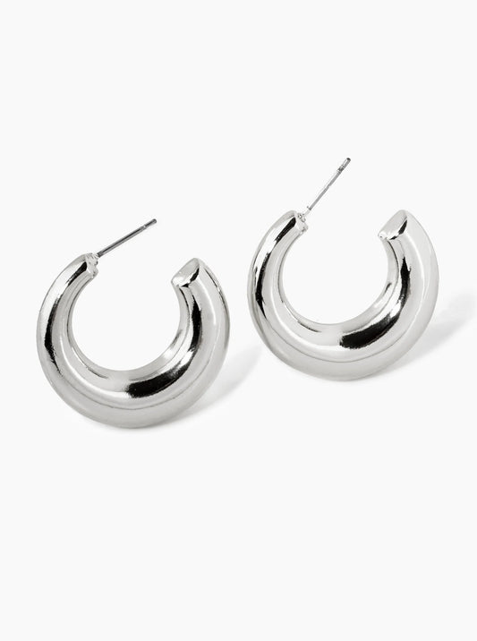 18K Gold Dipped 30mm Chunky Tapered Hoop Earrings