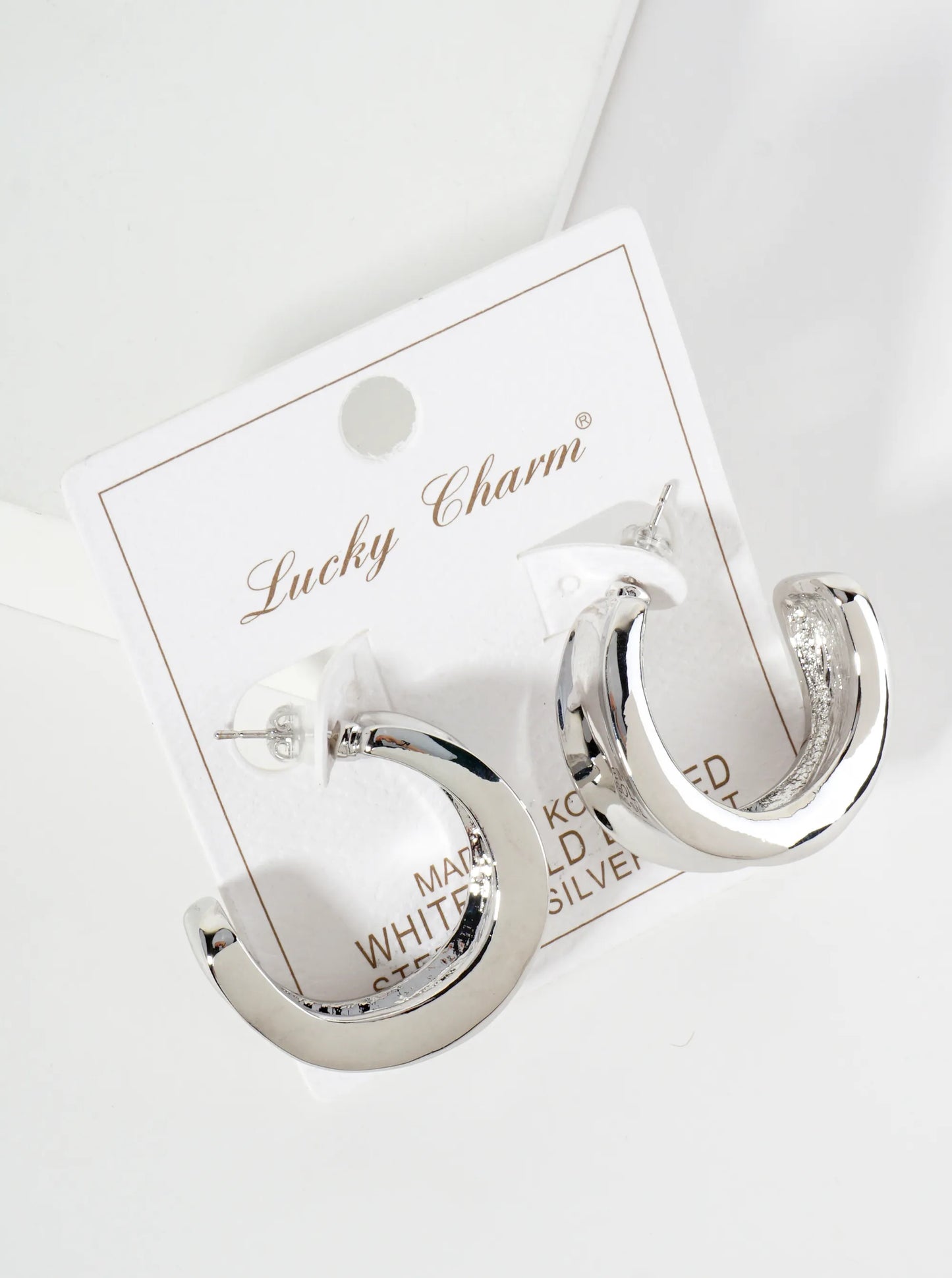 18K Gold Dipped 30mm Hoop Earrings With A Concave Center