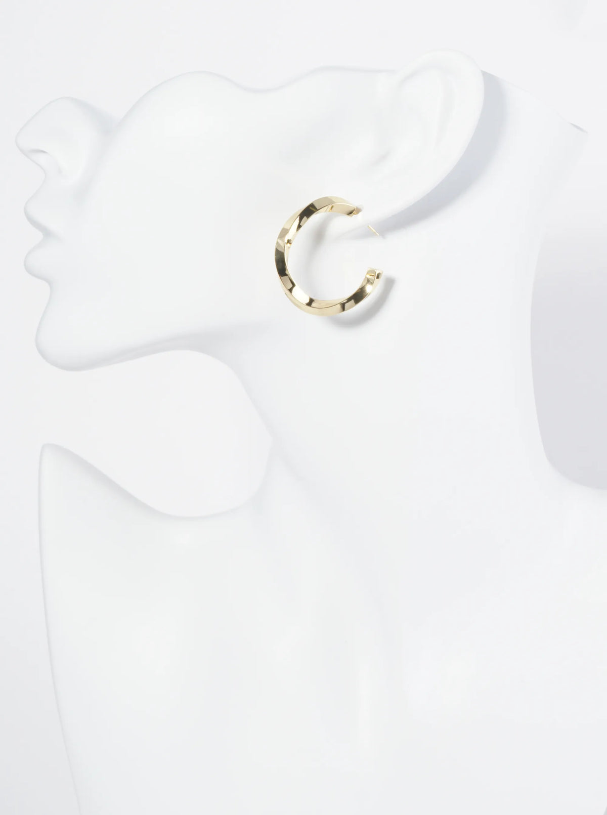 18K Gold Dipped 30mm Twisted Hoop Earrings