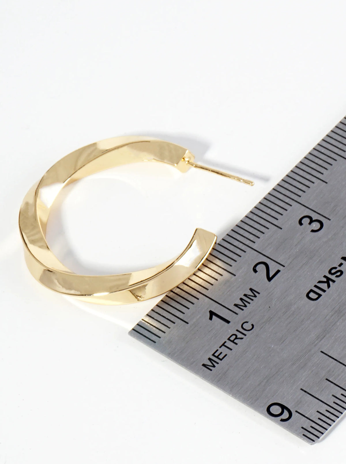 18K Gold Dipped 30mm Twisted Hoop Earrings