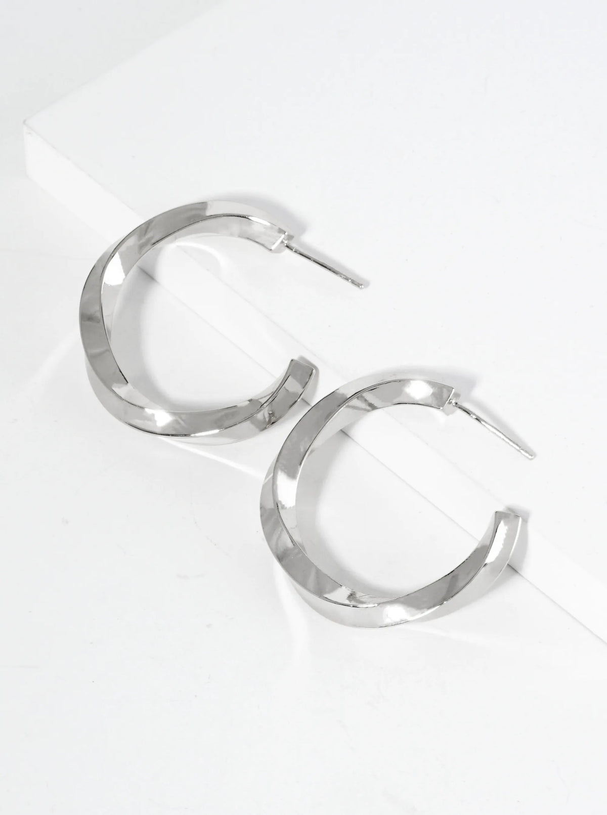 18K Gold Dipped 30mm Twisted Hoop Earrings
