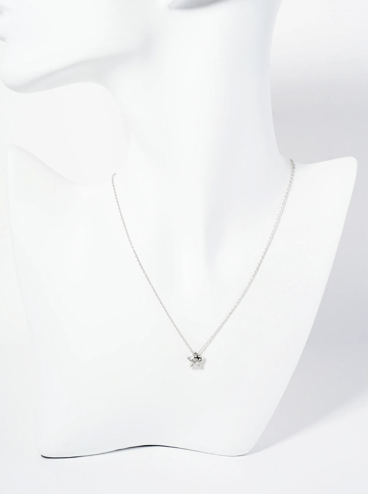 18K Gold Dipped 3D Star Pendant With CZ Stone Necklace