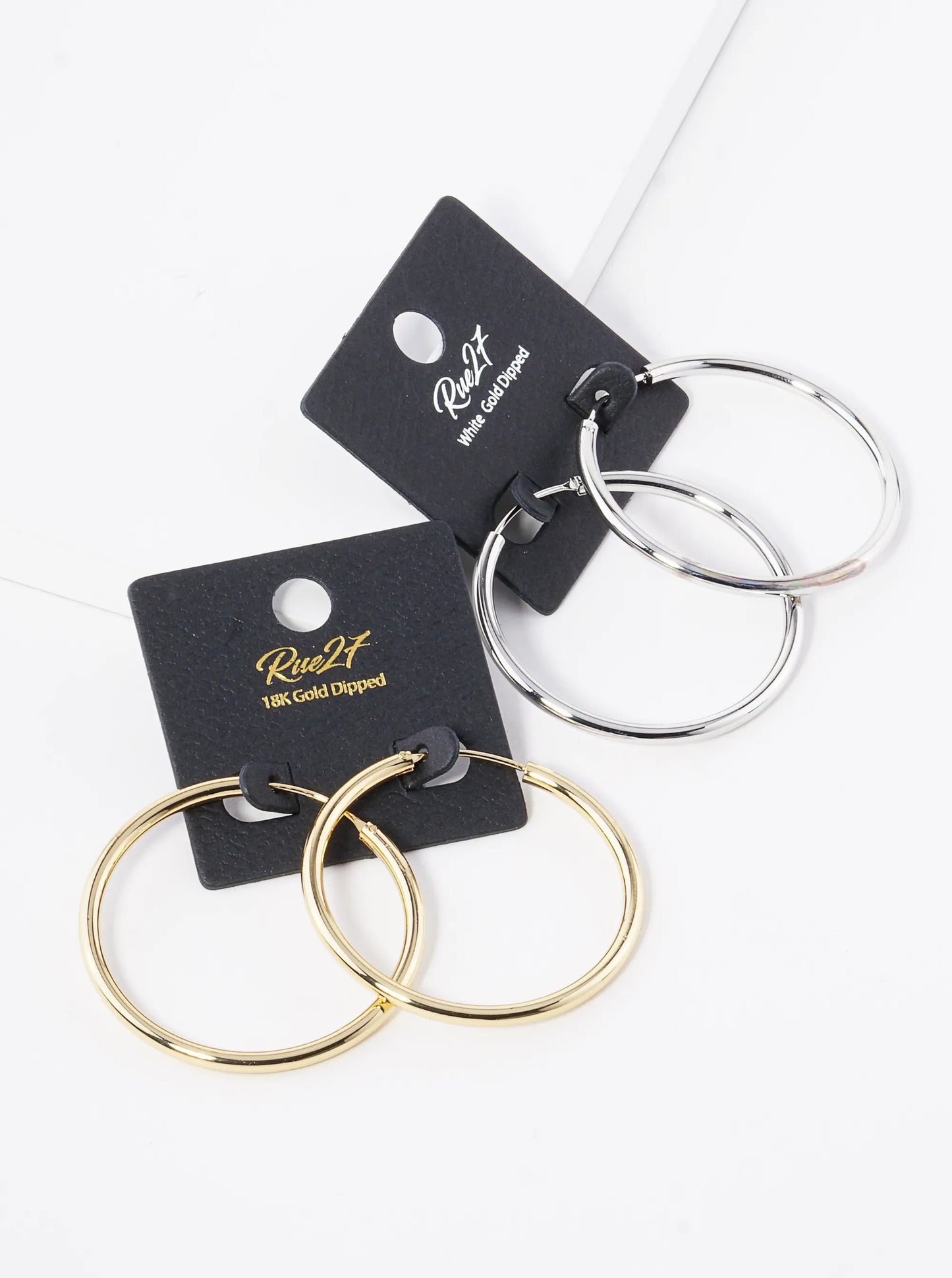 18K Gold Dipped 40mm Brass Infinite Hoop Earrings