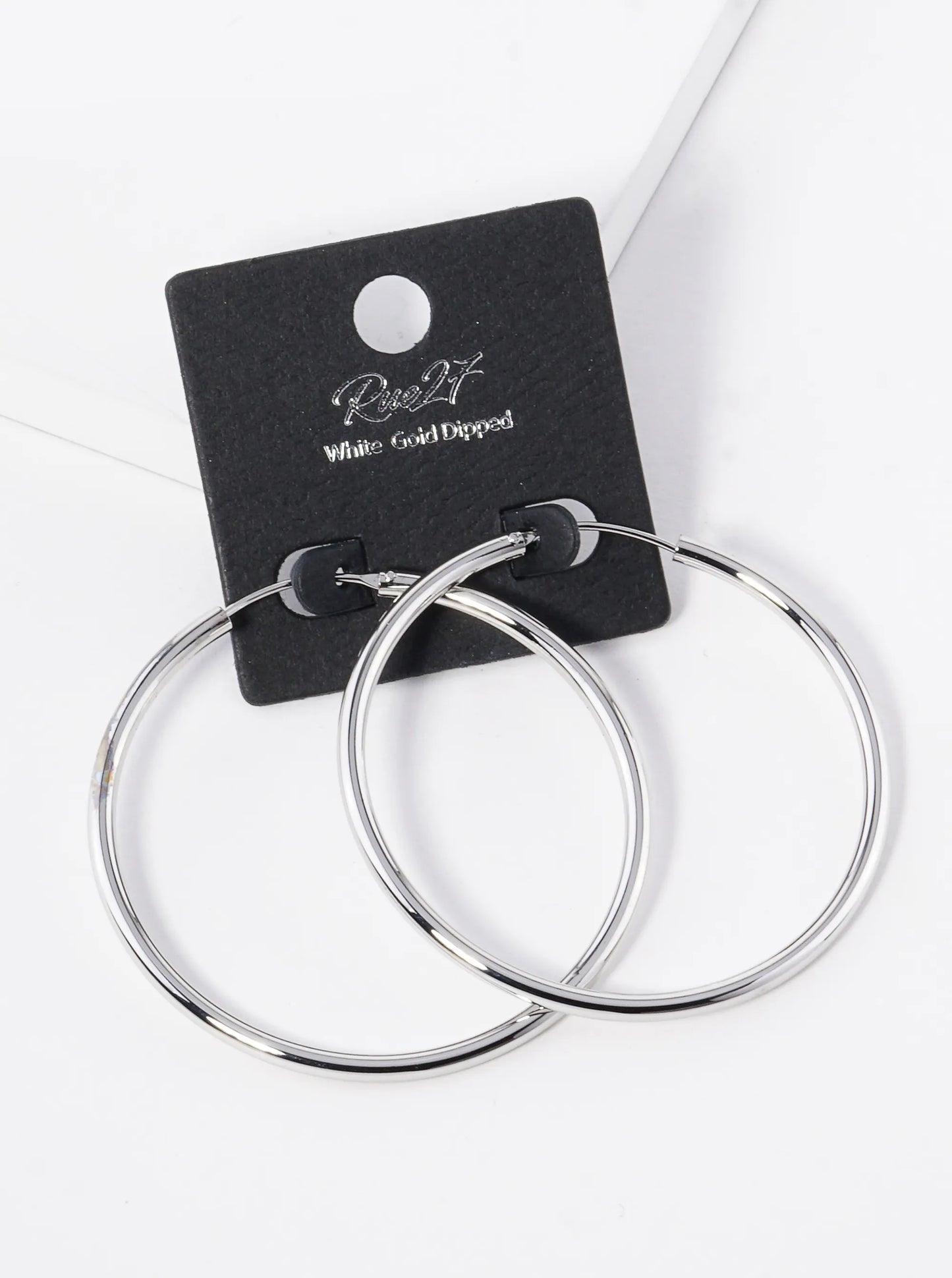 18K Gold Dipped 50mm Brass Infinite Hoop Earrings