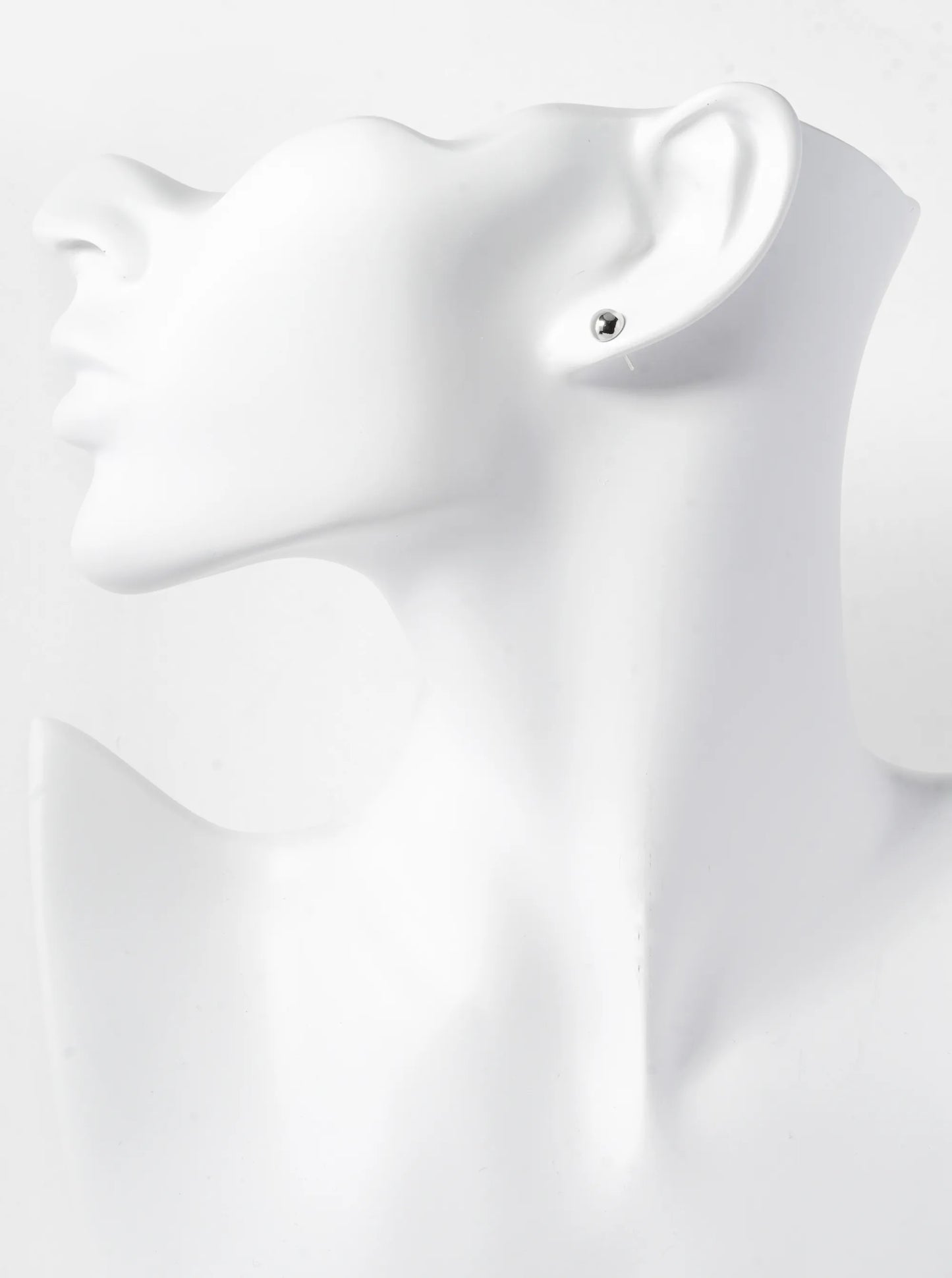 18K Gold Dipped 5mm Brass Half Ball Sterling Silver Post Stud Earrings