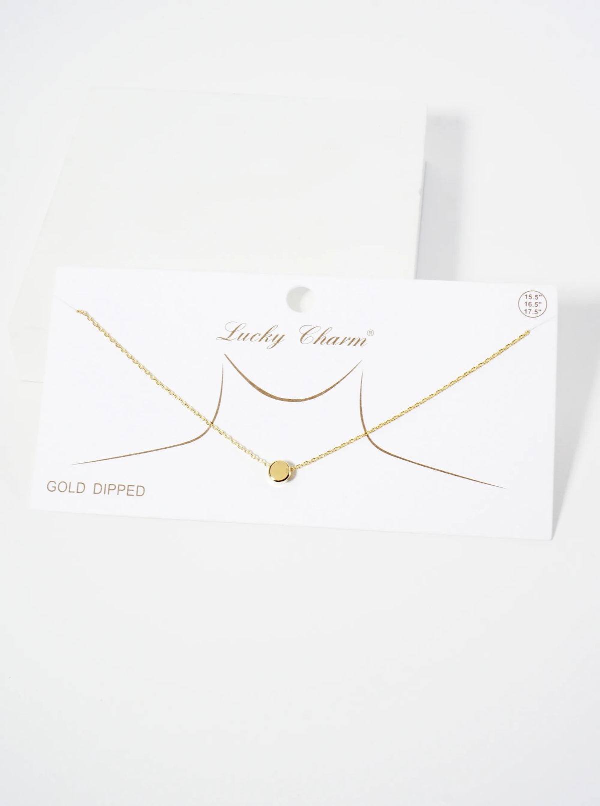 18K Gold Dipped 5mm Round Pendant Minimalist Necklace