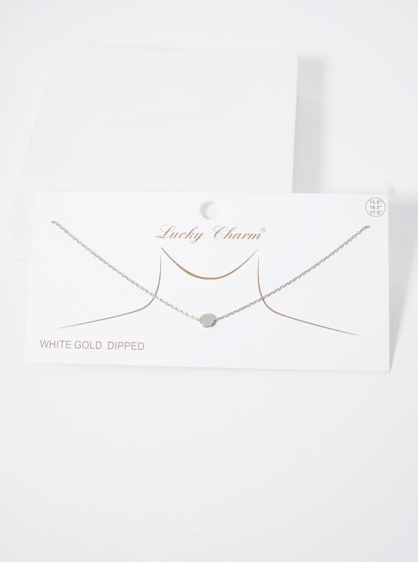 18K Gold Dipped 5mm Round Pendant Minimalist Necklace