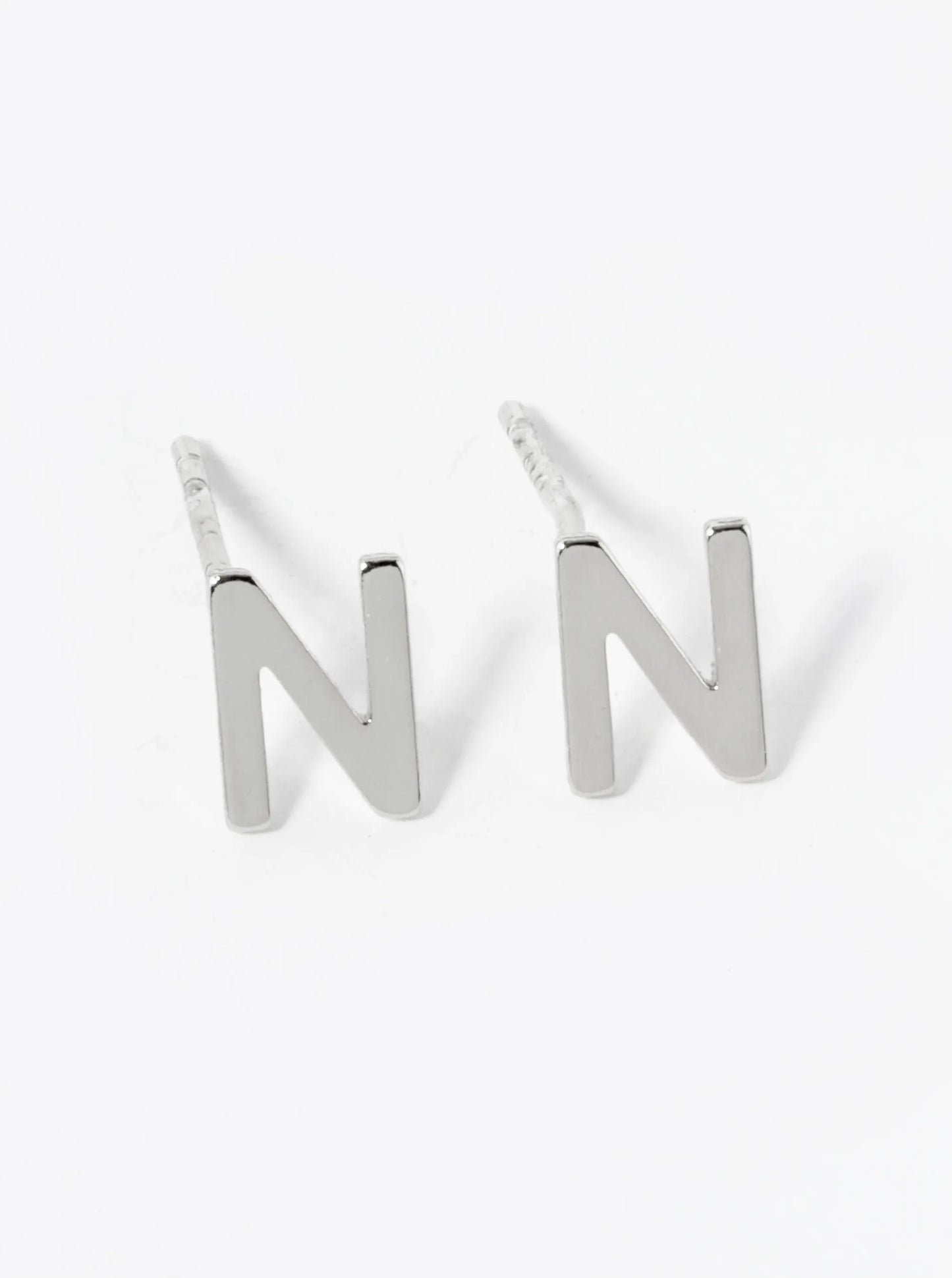 18K Gold Dipped 6mm Brass Initial Stud Earrings