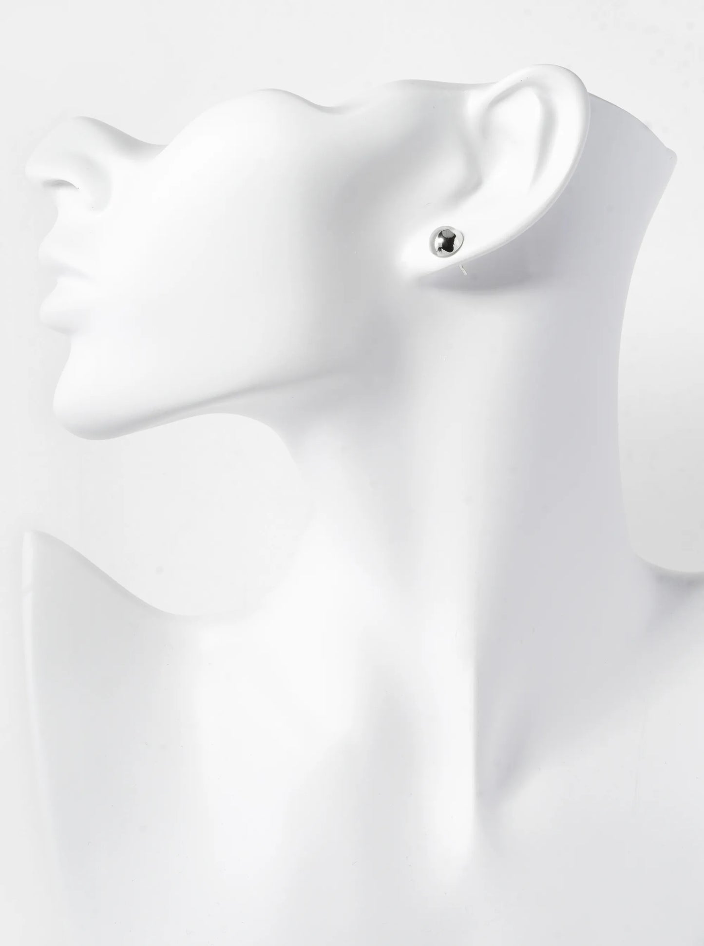18K Gold Dipped 7mm Brass Half Ball Sterling Silver Post Stud Earrings