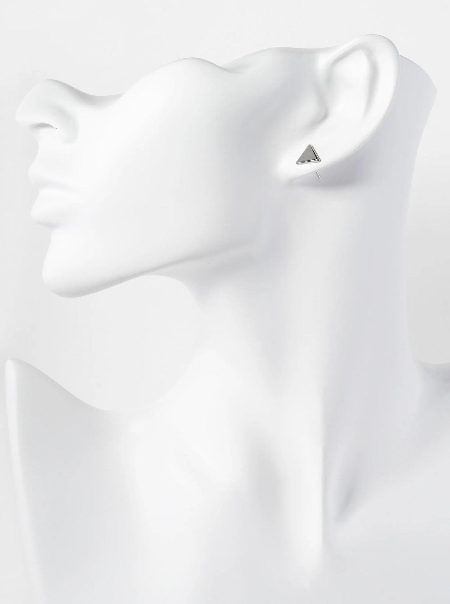 18K Gold Dipped 7mm Flat Triangle Stud Earrings