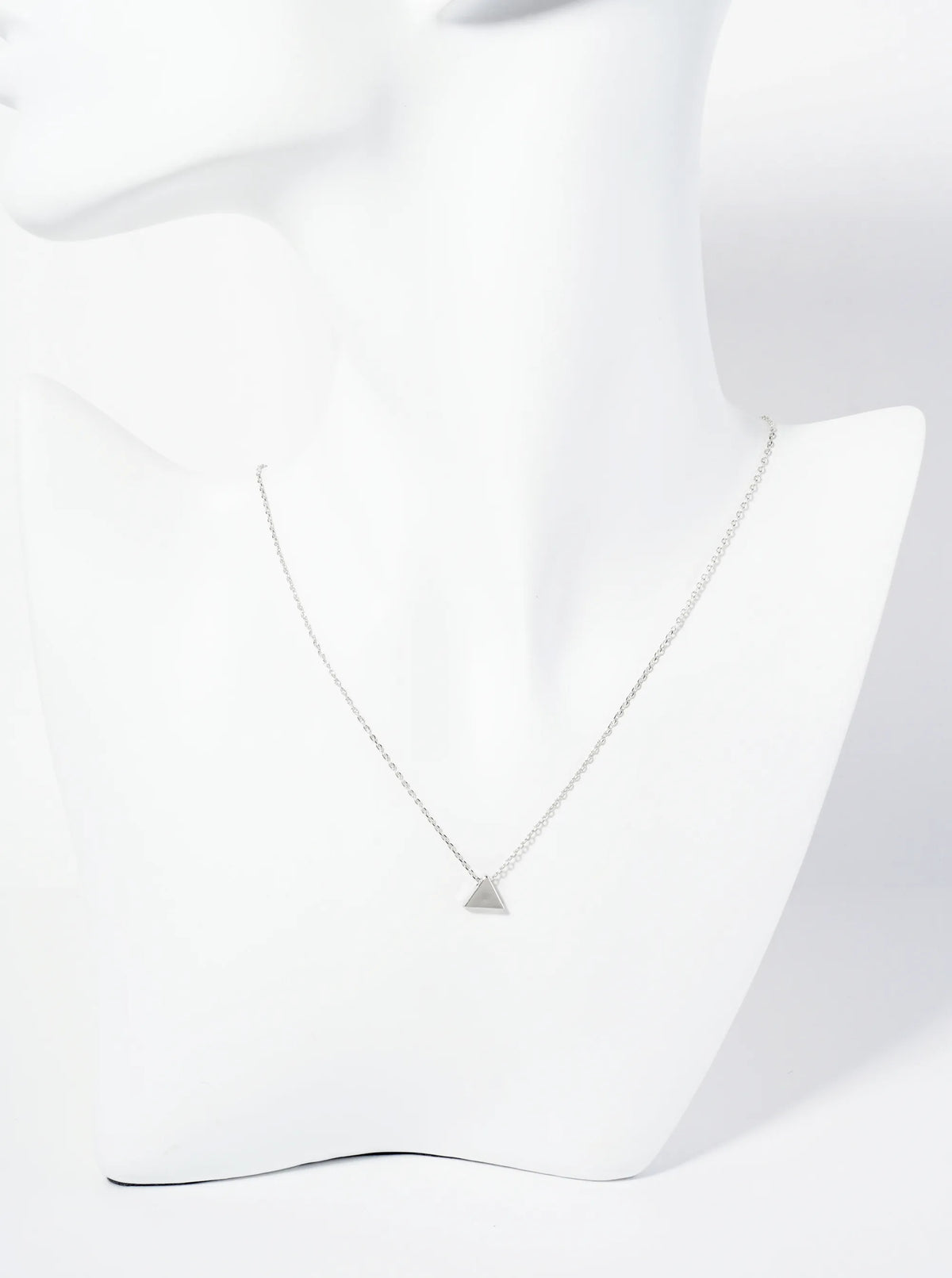 18K Gold Dipped 7mm Triangle Pendant Minimalist Necklace