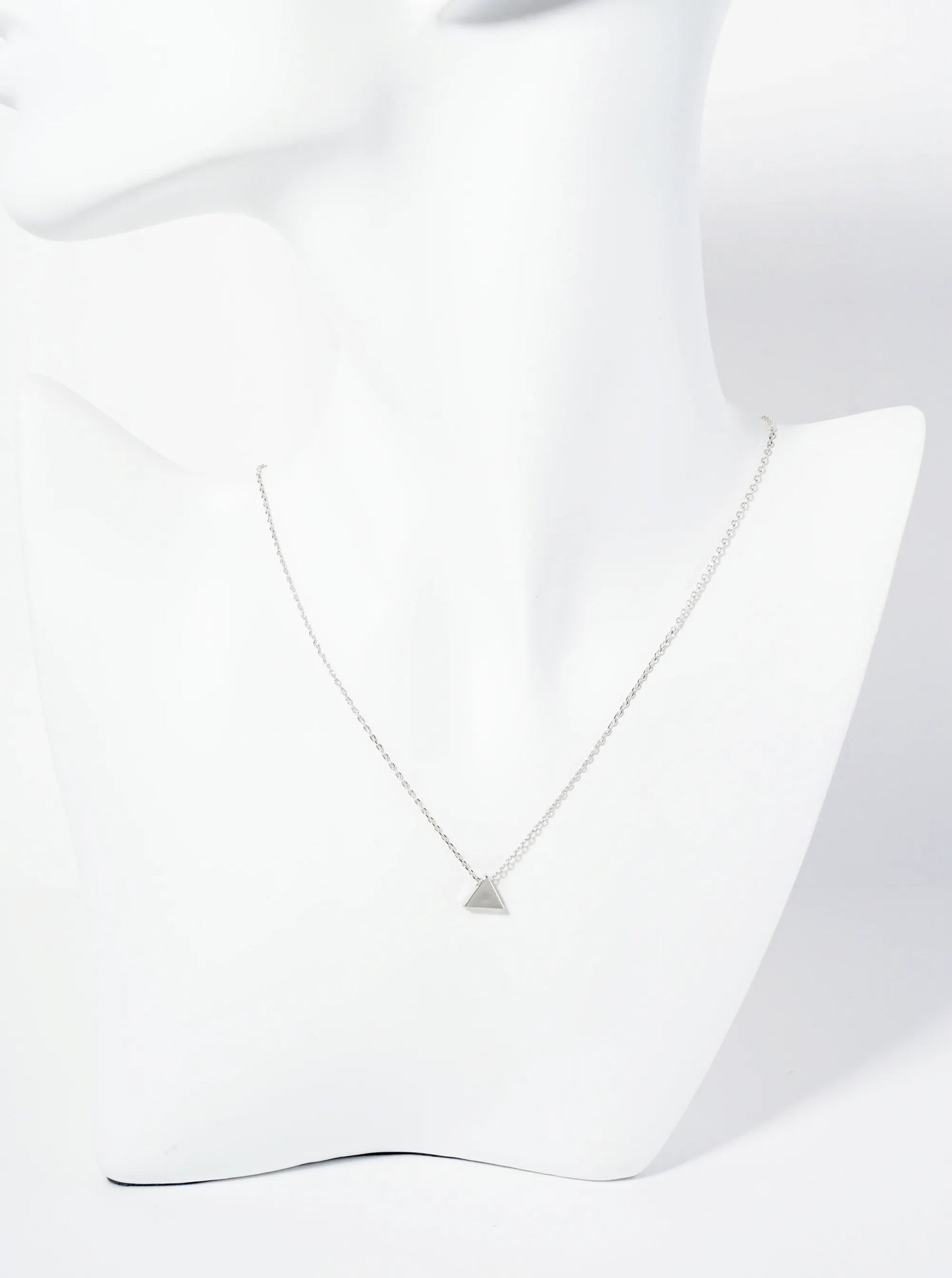 18K Gold Dipped 7mm Triangle Pendant Minimalist Necklace