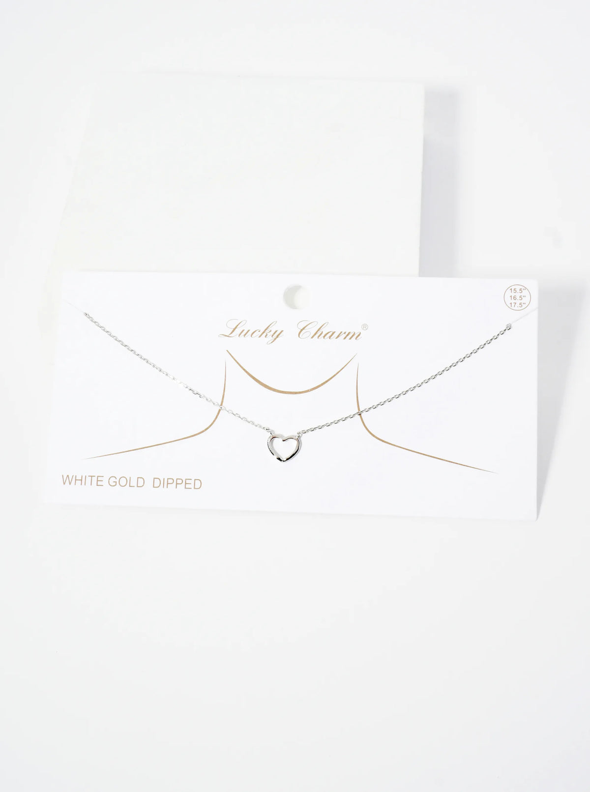 18K Gold Dipped 7mm Wire Heart Pendant Necklace