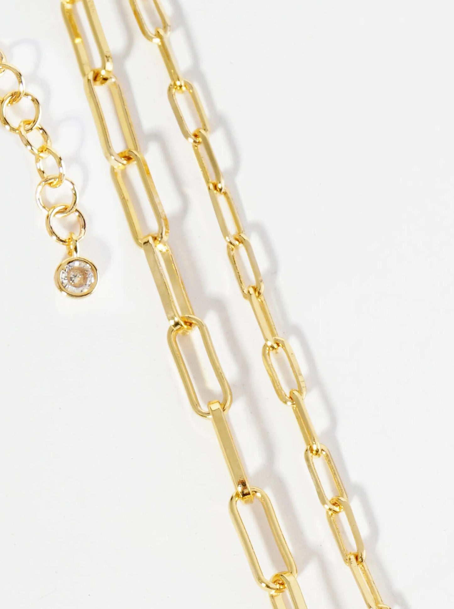 18K Gold Dipped 9mm 6mm Brass Layered Link Chain Anklet