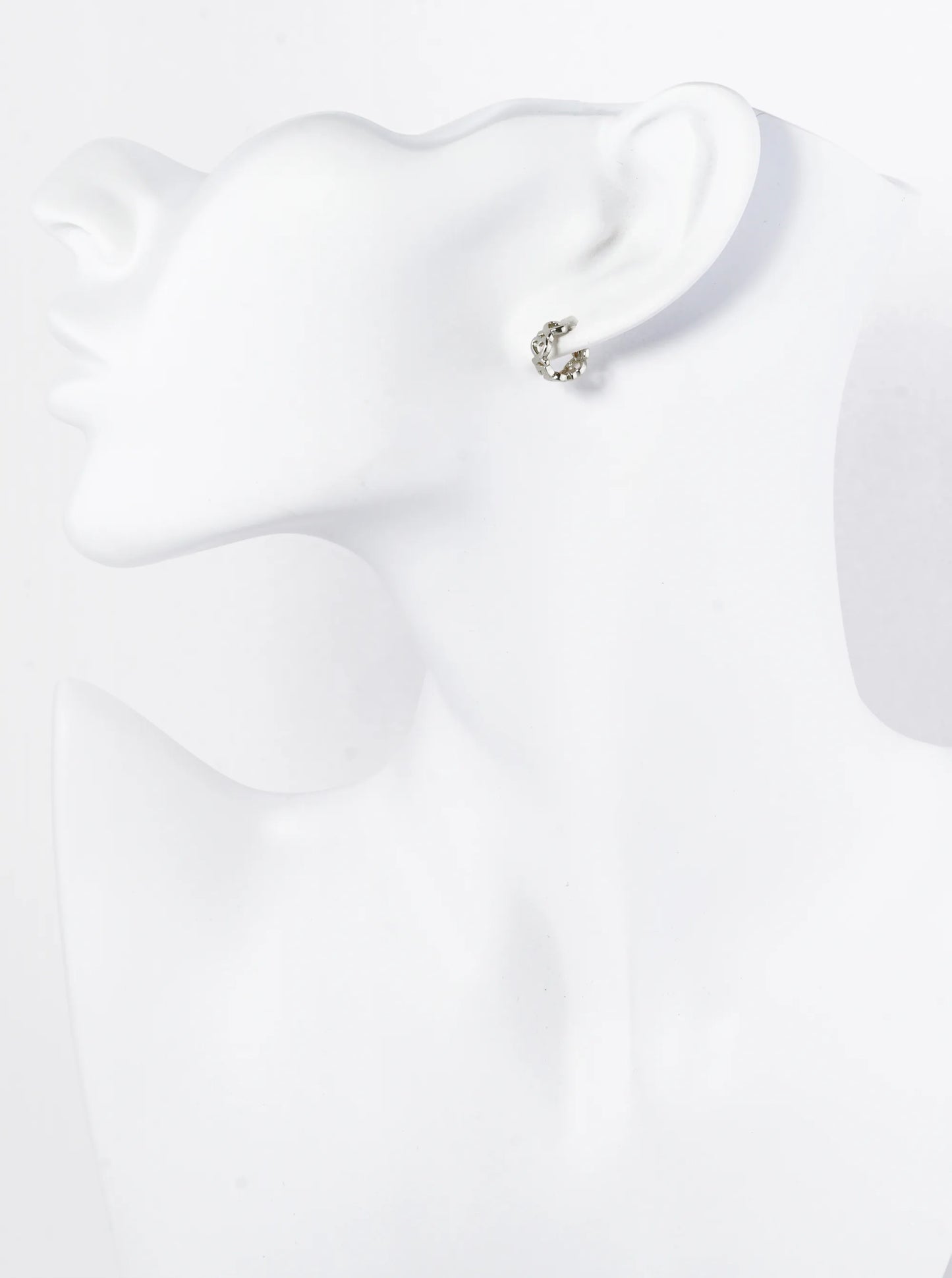 18K Gold Dipped 9mm Brass Heart Huggie Hoop Earrings