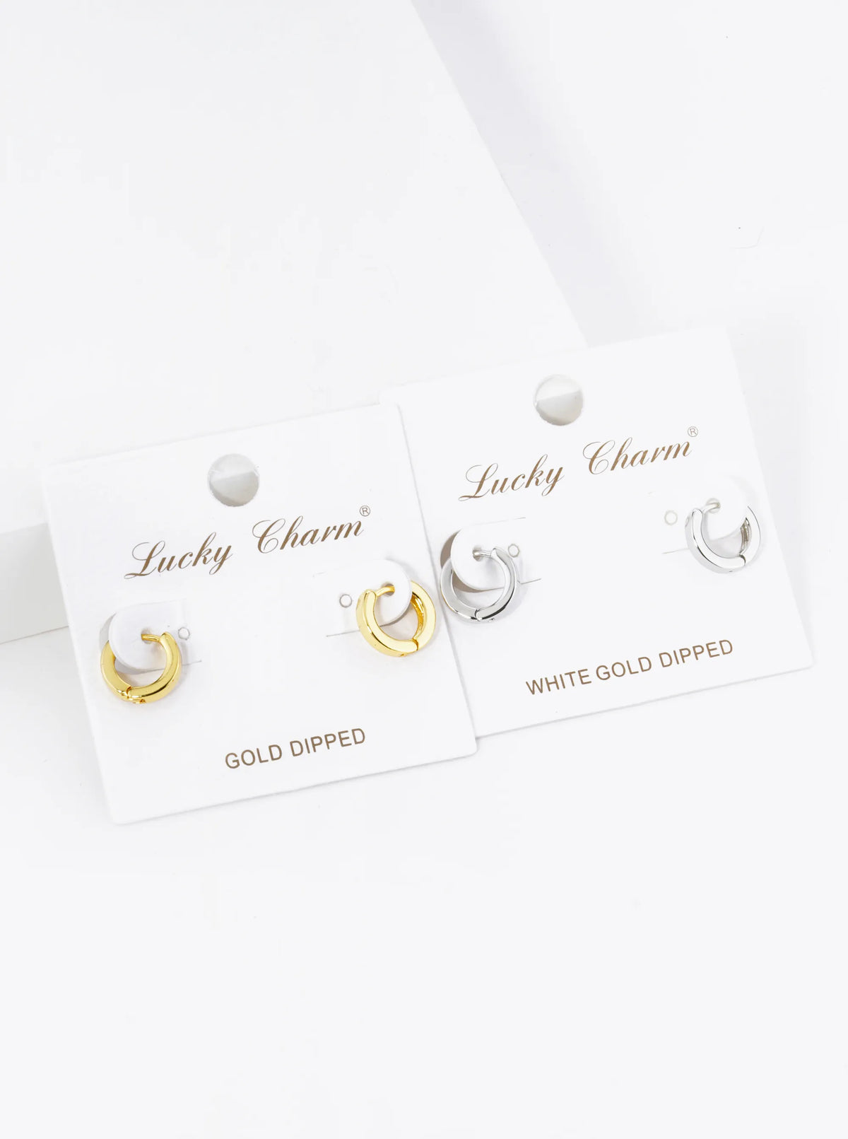 18K Gold Dipped 9mm Brass Huggie Hoop Earrings