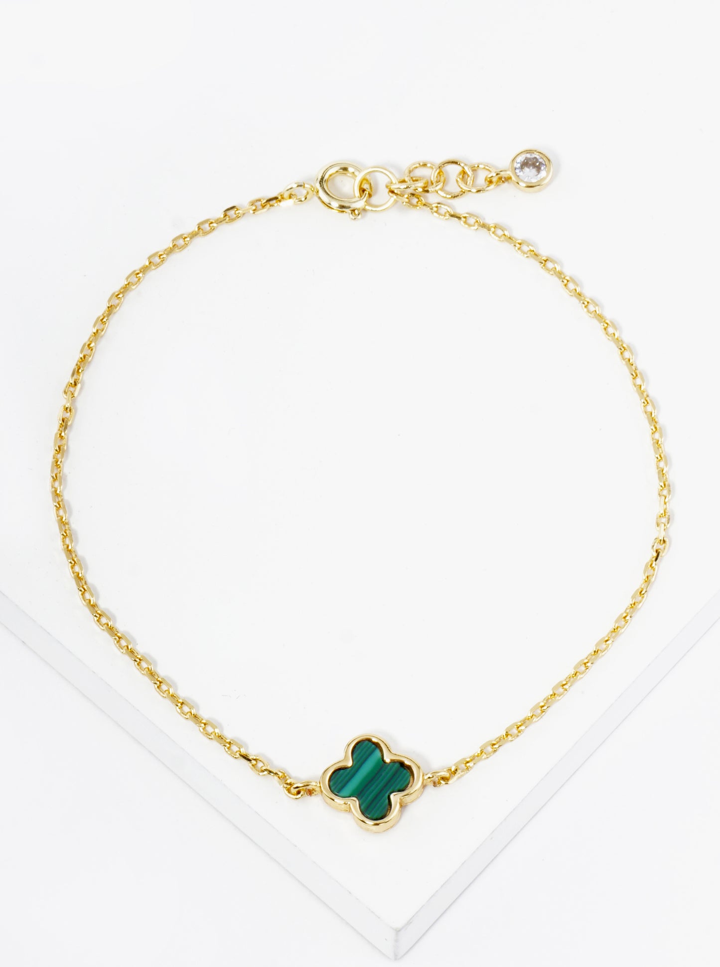 18K Gold Dipped 9mm Quatrefoil Chain Bracelet