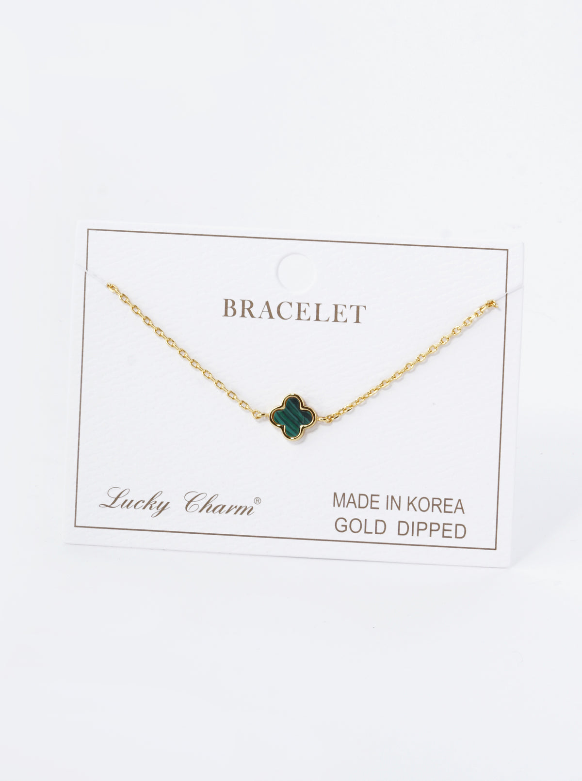 18K Gold Dipped 9mm Quatrefoil Chain Bracelet
