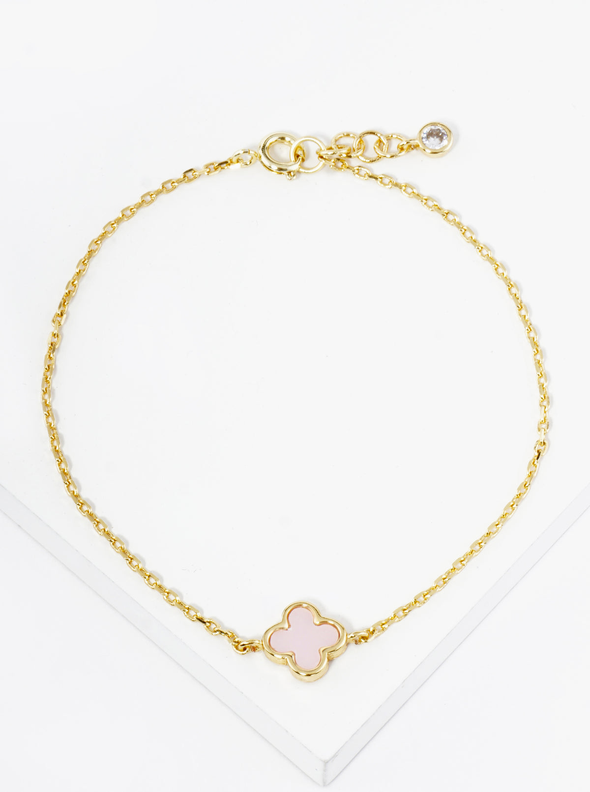 18K Gold Dipped 9mm Quatrefoil Chain Bracelet