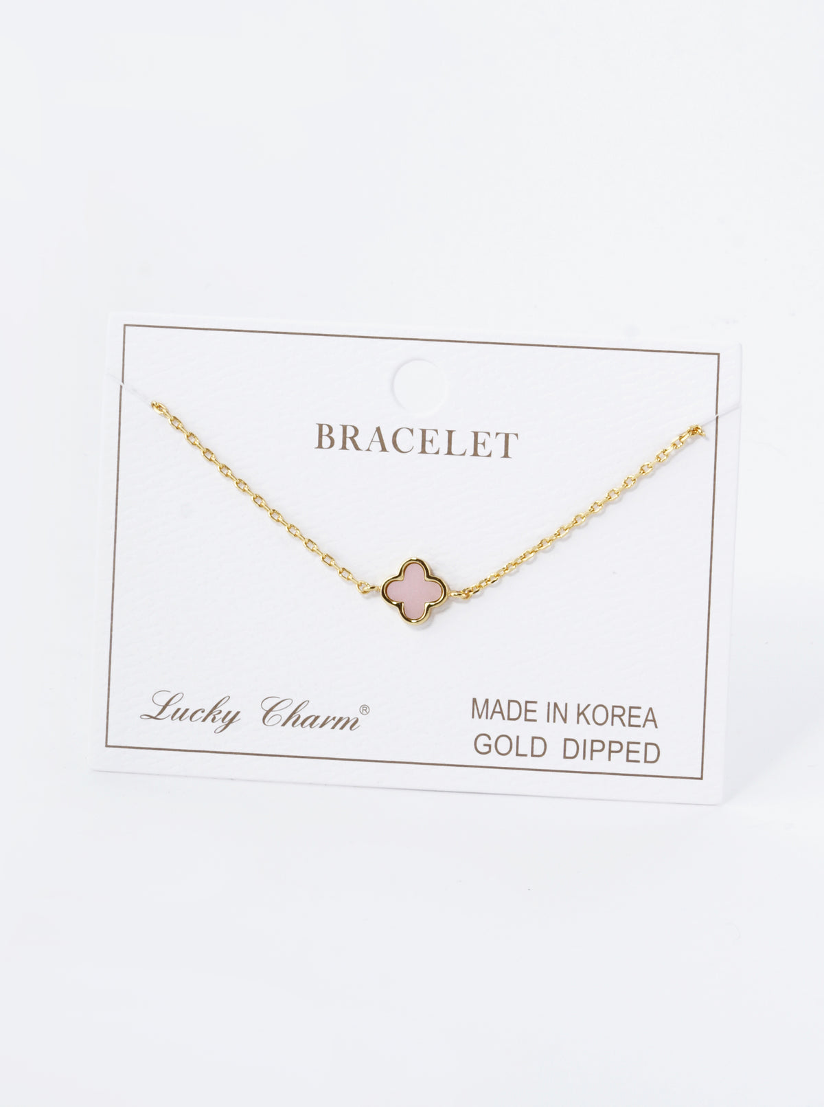 18K Gold Dipped 9mm Quatrefoil Chain Bracelet