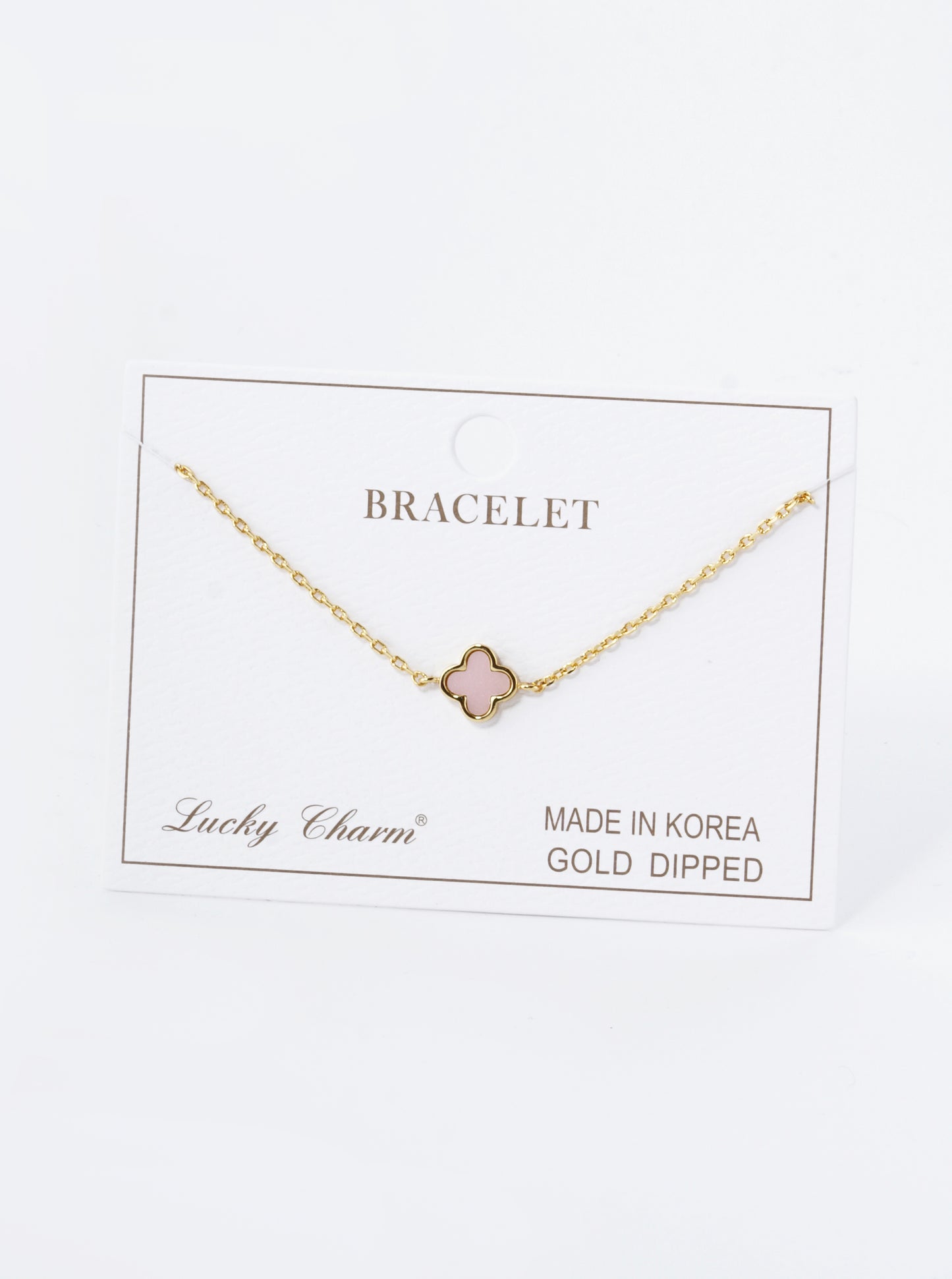 18K Gold Dipped 9mm Quatrefoil Chain Bracelet