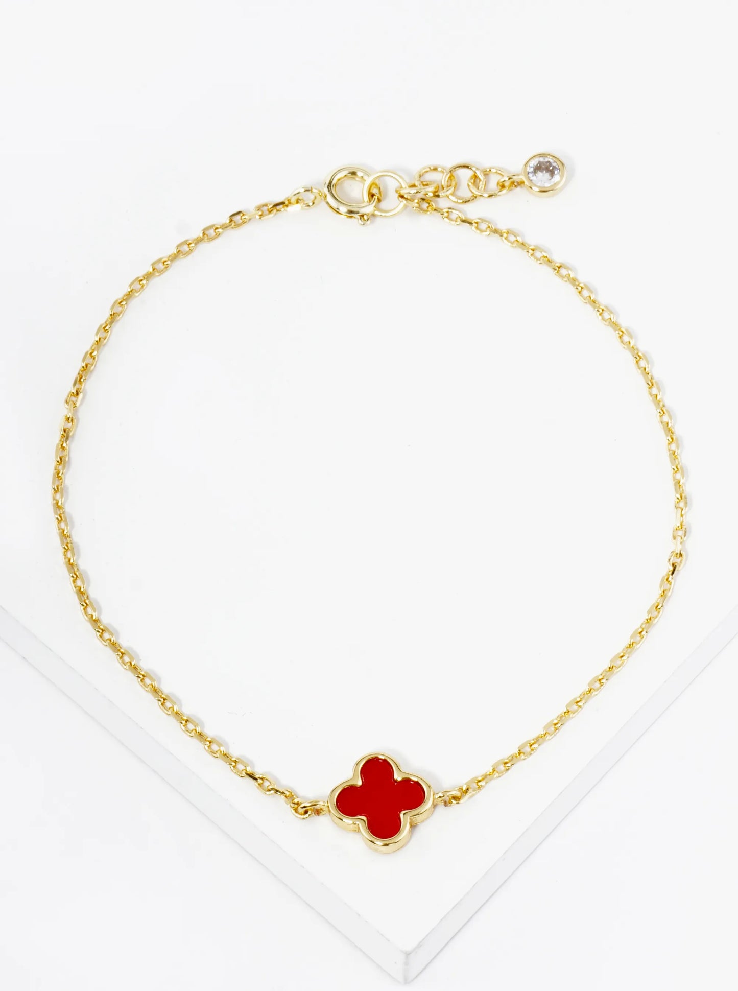 18K Gold Dipped 9mm Quatrefoil Chain Bracelet