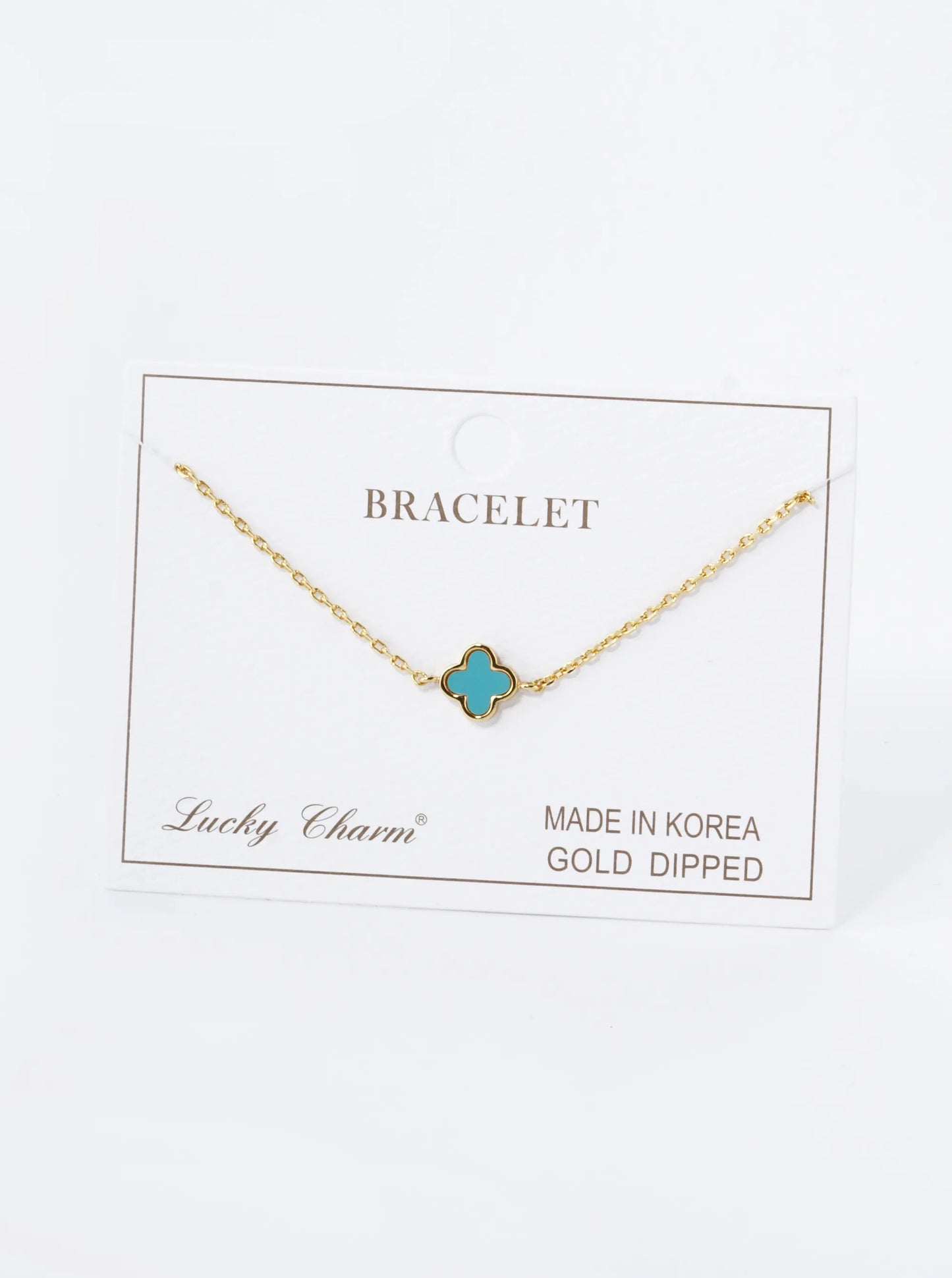 18K Gold Dipped 9mm Quatrefoil Chain Bracelet
