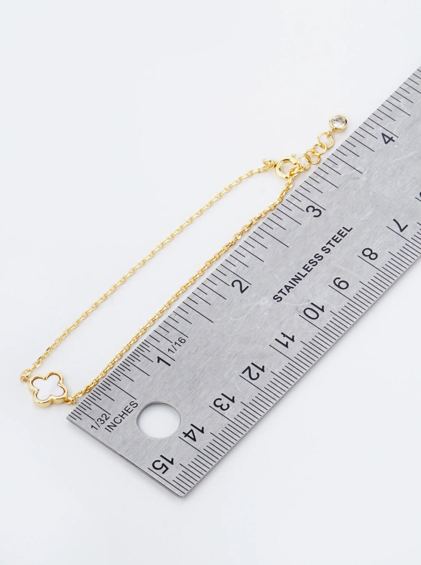 18K Gold Dipped 9mm Quatrefoil Chain Bracelet