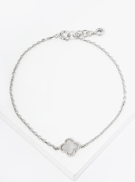 18K Gold Dipped 9mm Quatrefoil Chain Bracelet