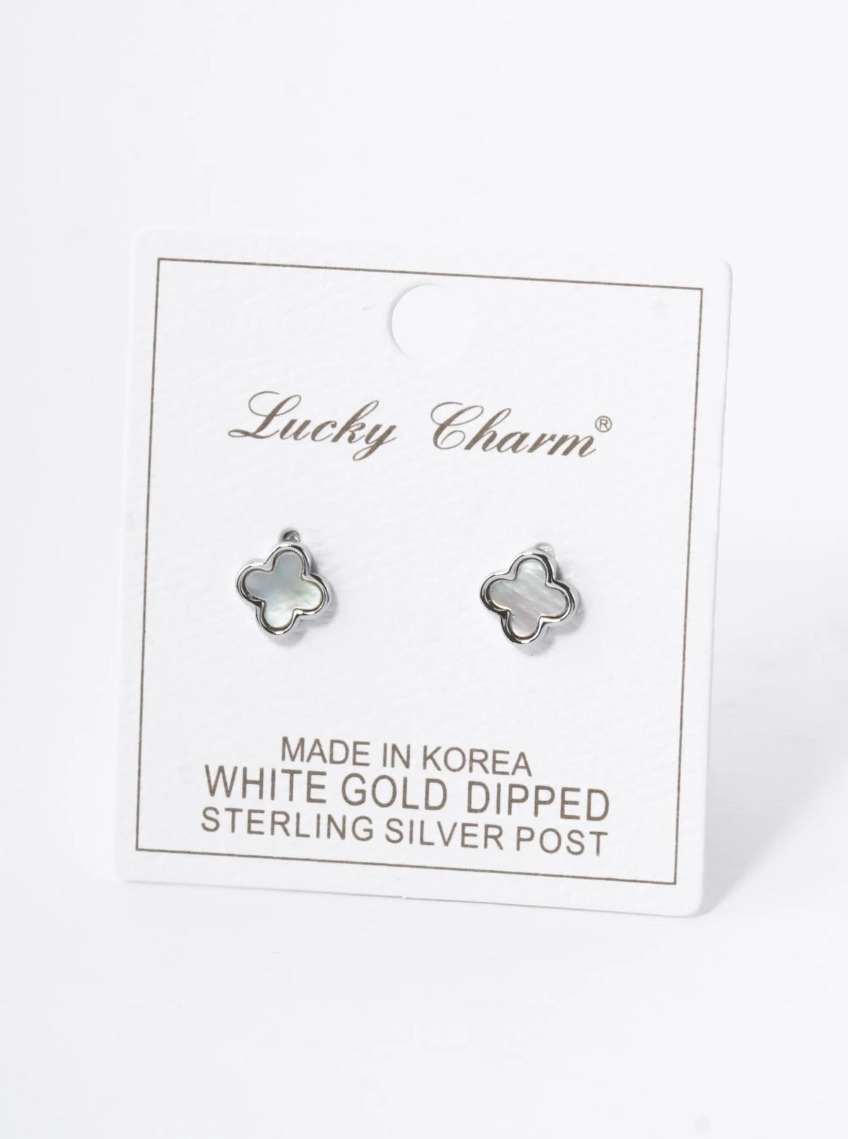 18K Gold Dipped 9mm Quatrefoil Stud Earrings