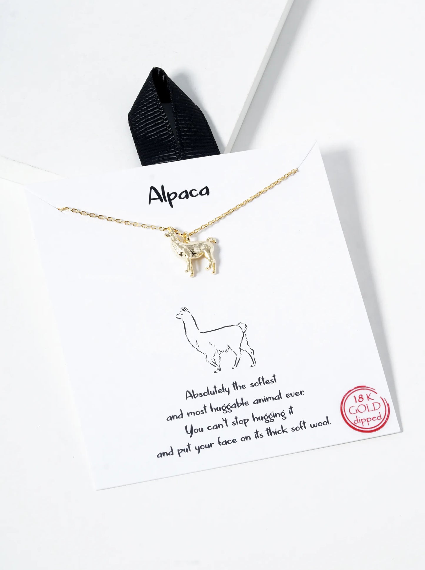 18K Gold Dipped Alpaca Pendant Necklace