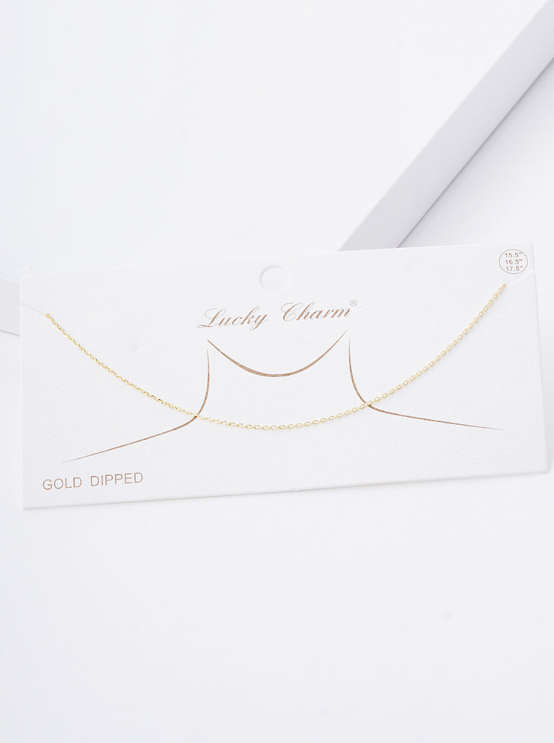18K-Gold-Dipped Basic Chain Necklace