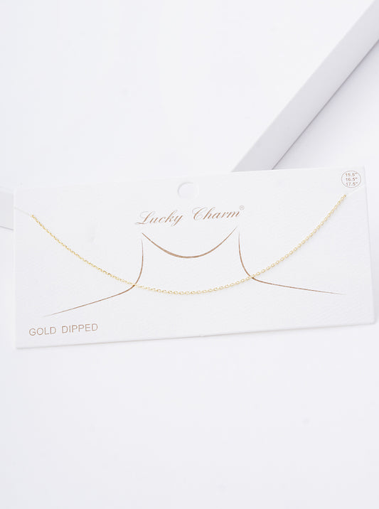18K-Gold-Dipped Basic Chain Necklace