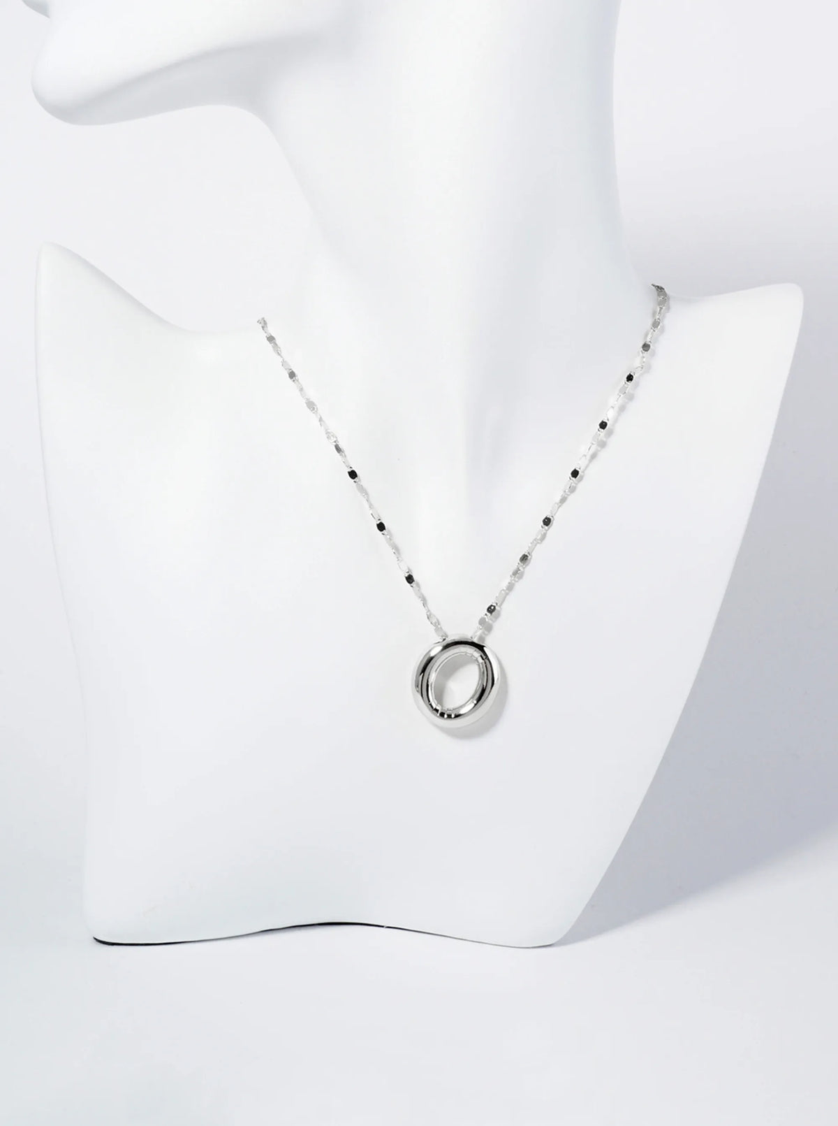 18K Gold Dipped Brass Bubble Initial Pendant Necklace
