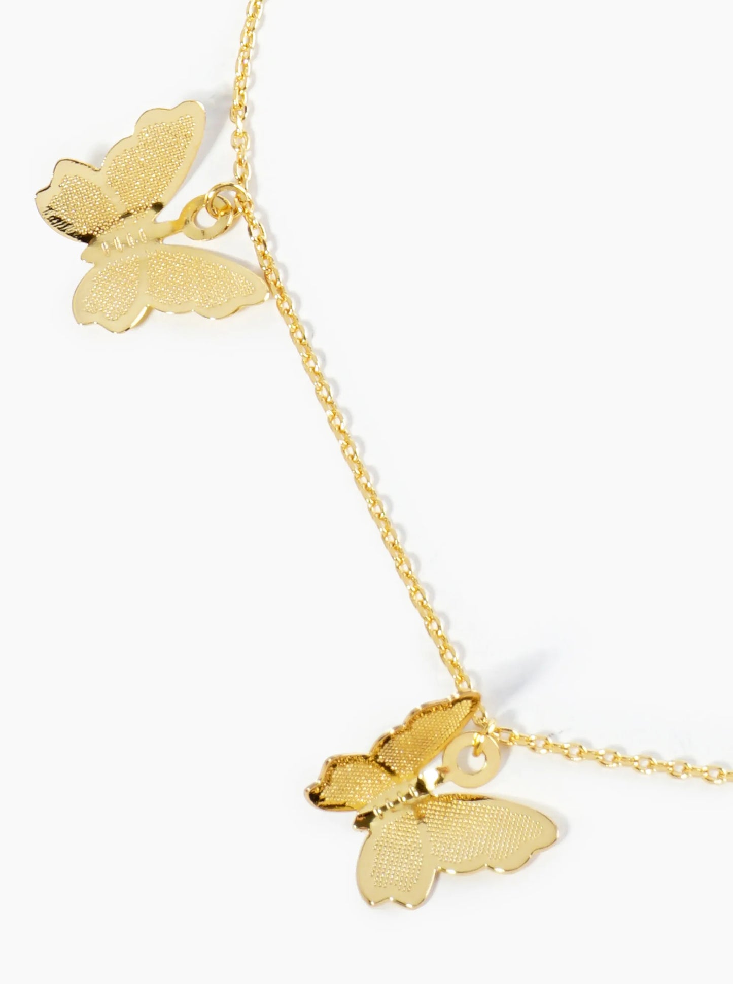 18K Gold Dipped Brass Butterflies Chain Anklet