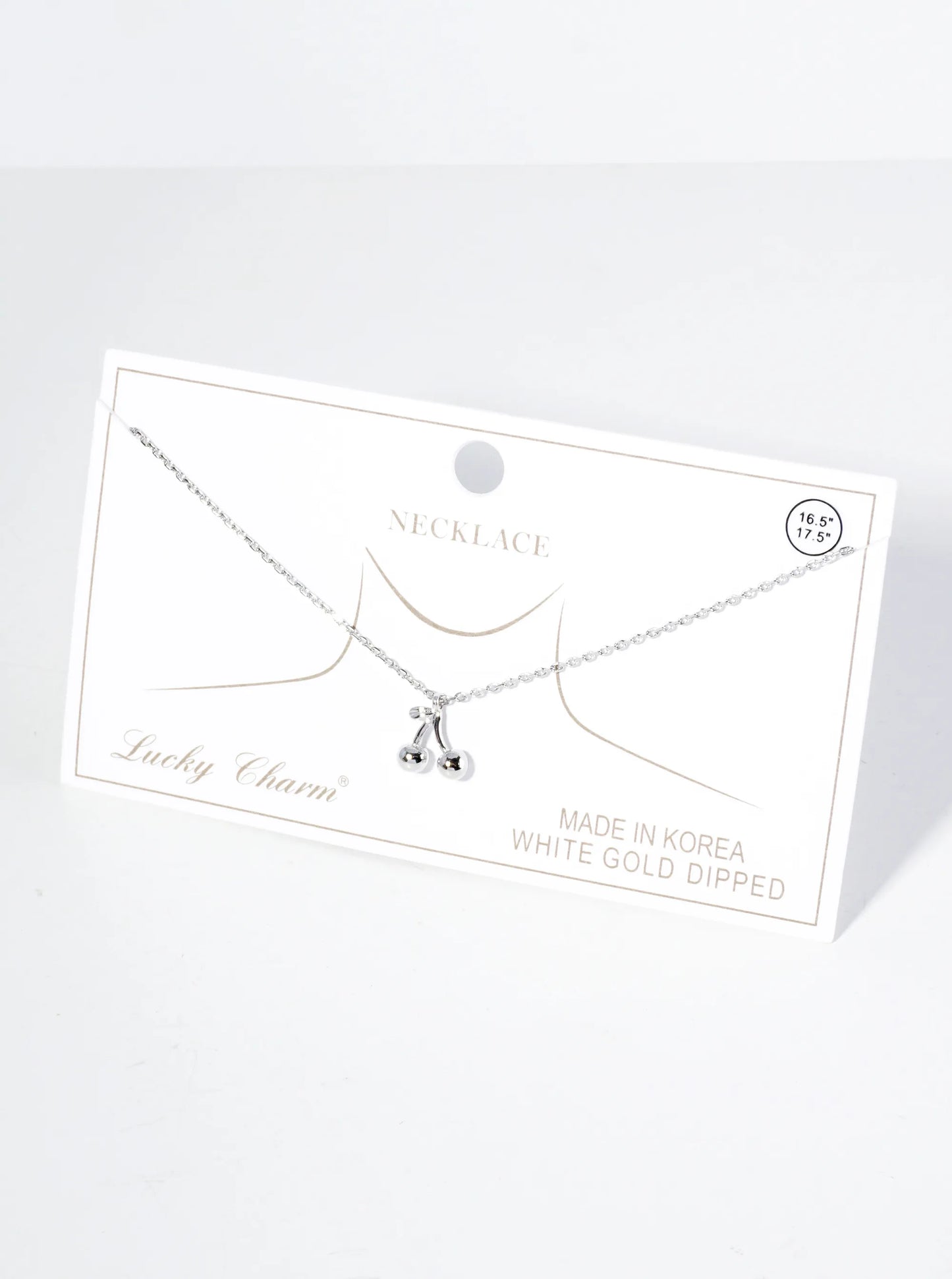 18K Gold Dipped Brass Cherry Pendant Necklace