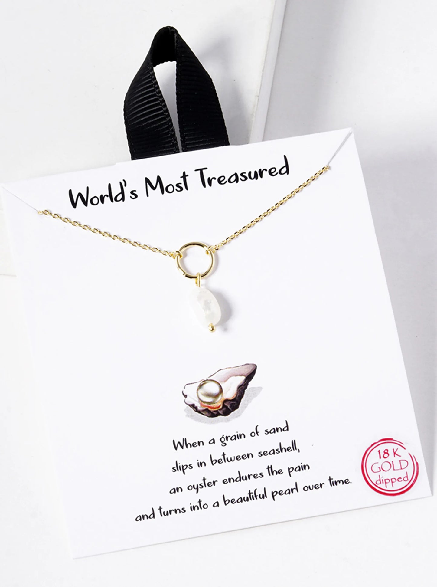 18K-Gold-Dipped Brass Circle Freshwater-Pearl Pendant Necklace