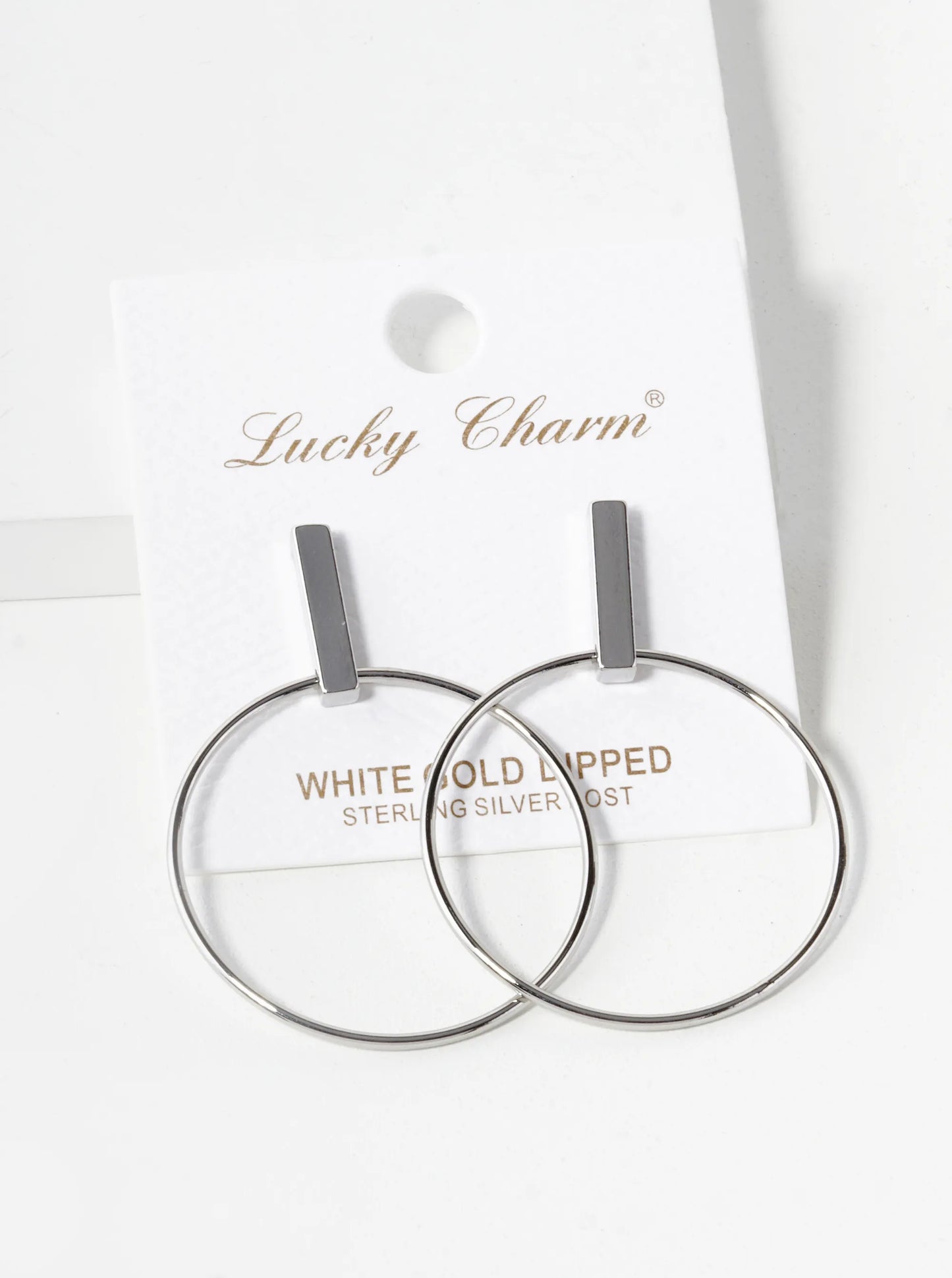 18K Gold Dipped Brass Door Knocker Sterling Silver Post Dangle Earrings