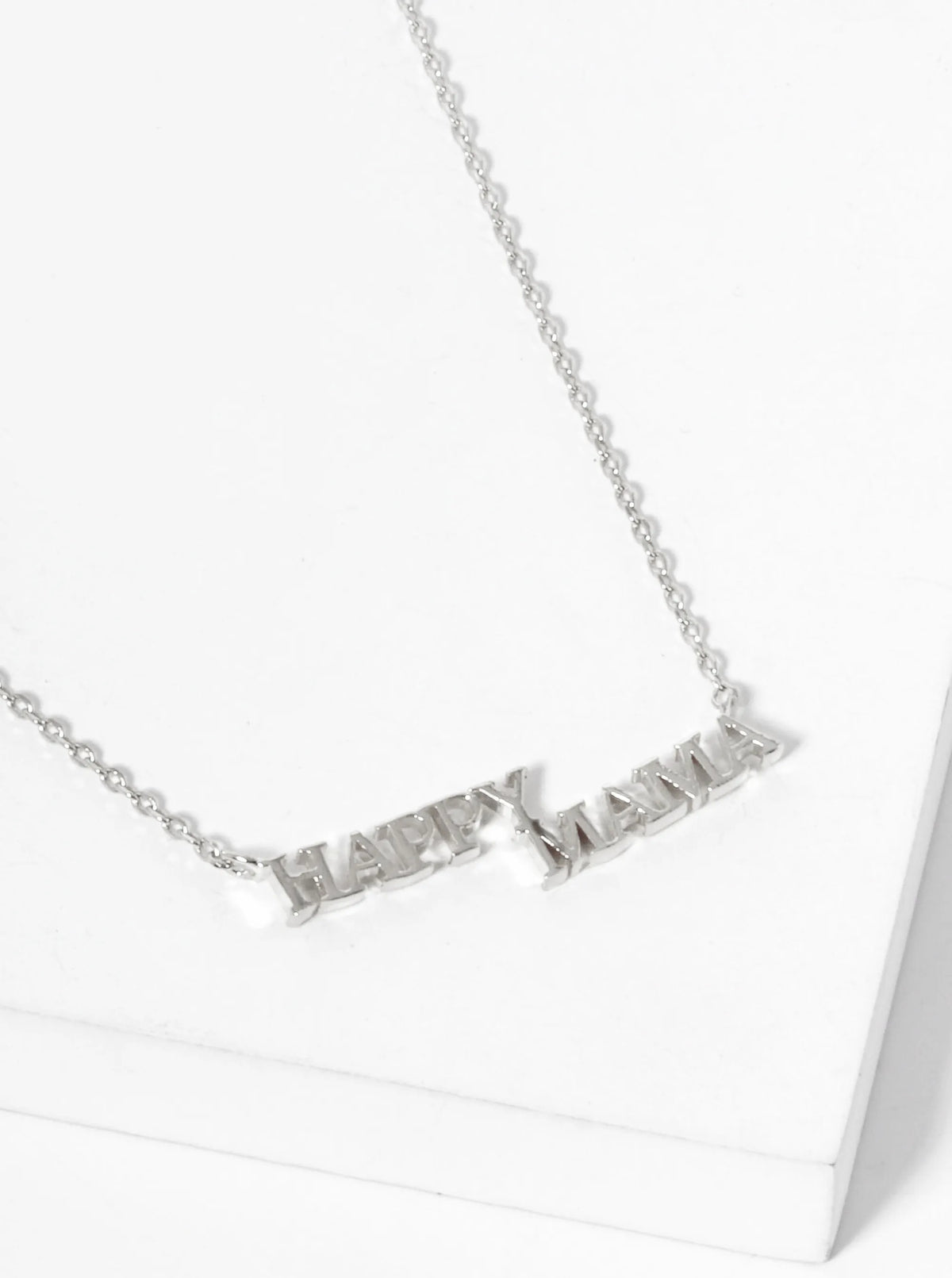 18K Gold Dipped Brass Happy Mama Pendant Necklace