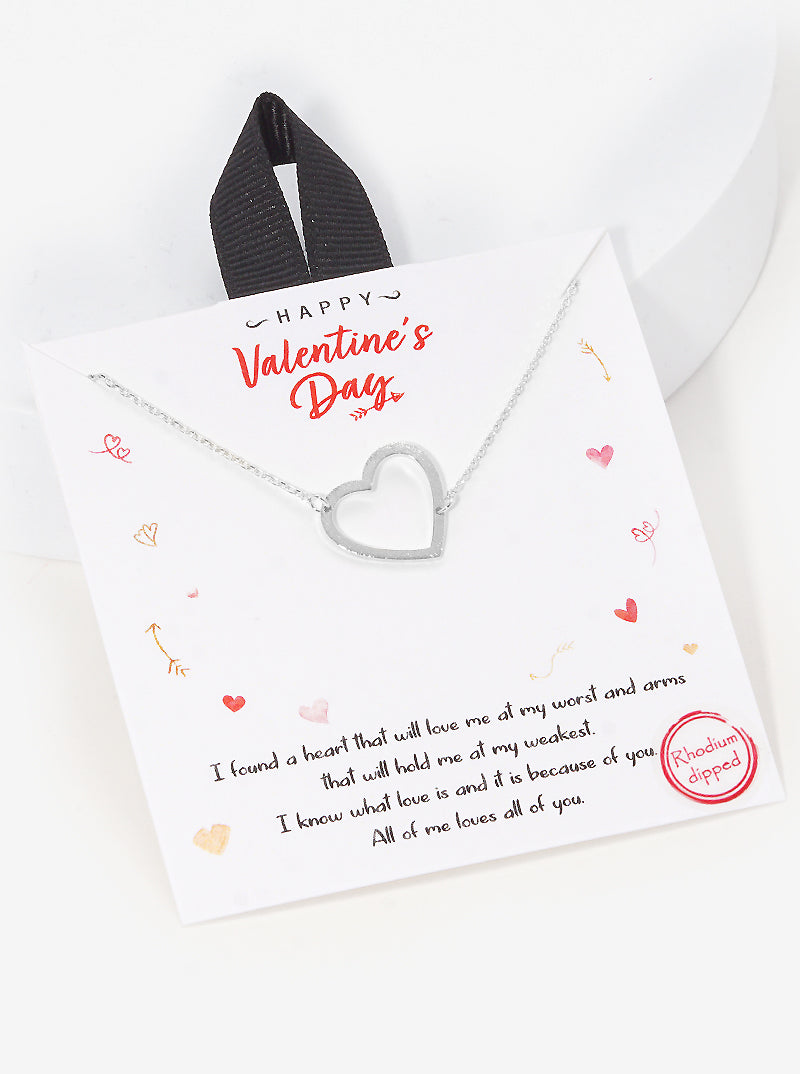 18K Gold Dipped Brass Heart Pendant Necklace