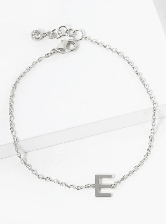 18K Gold Dipped Brass Initial Chain Bracelet