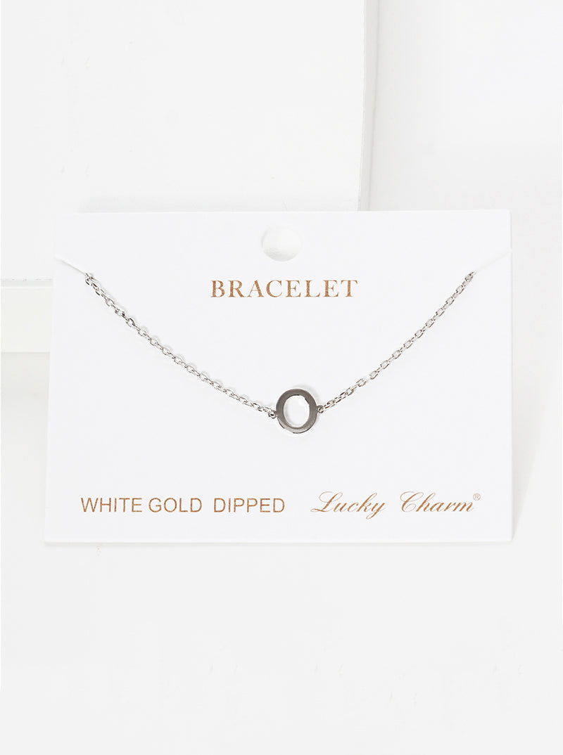 18K Gold Dipped Brass Initial Chain Bracelet
